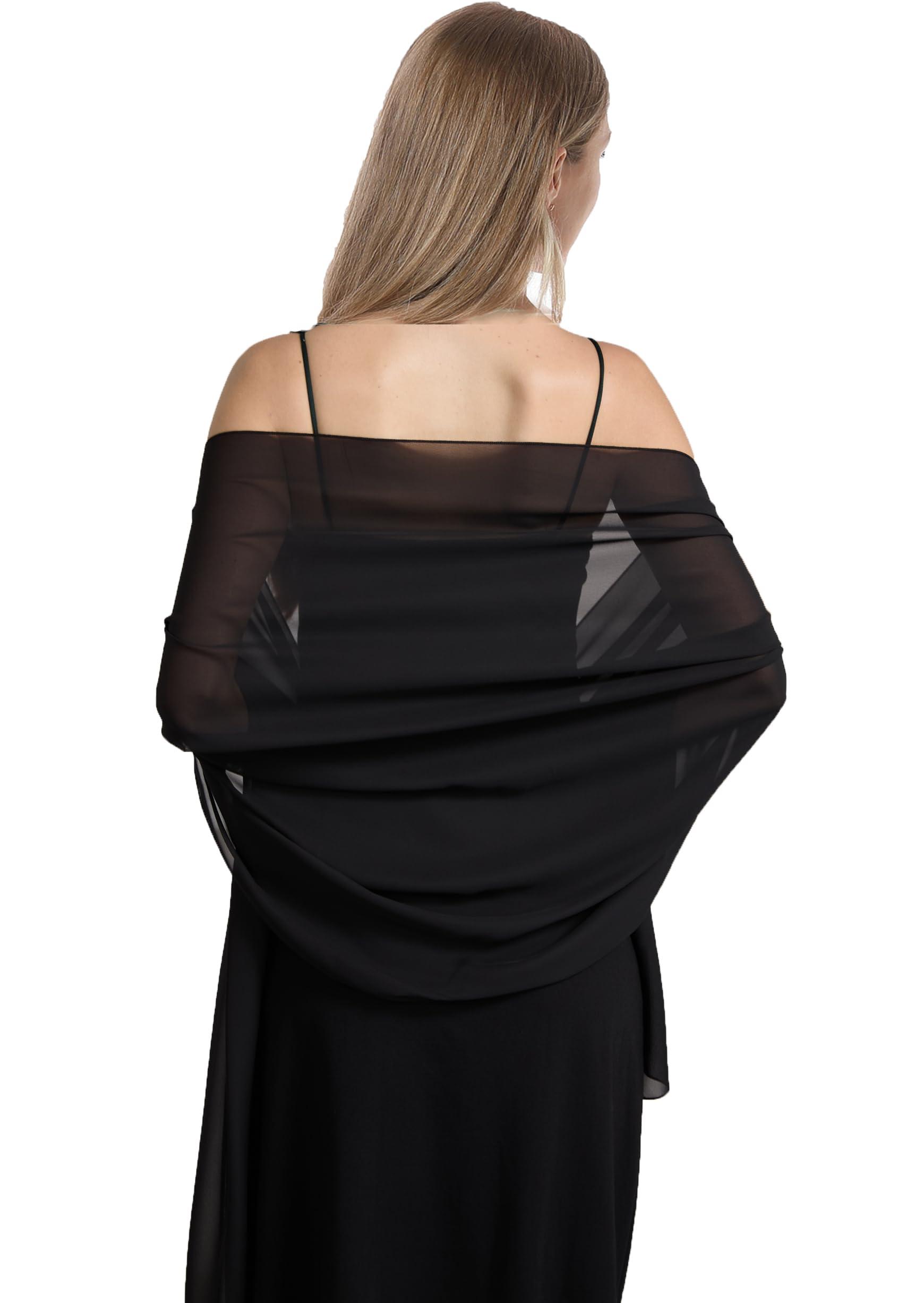 Chiffon Shawls and Wraps for Evening Dresses Women Elegant Soft Scarf Bridal Scarve Wedding Stole - Image 3