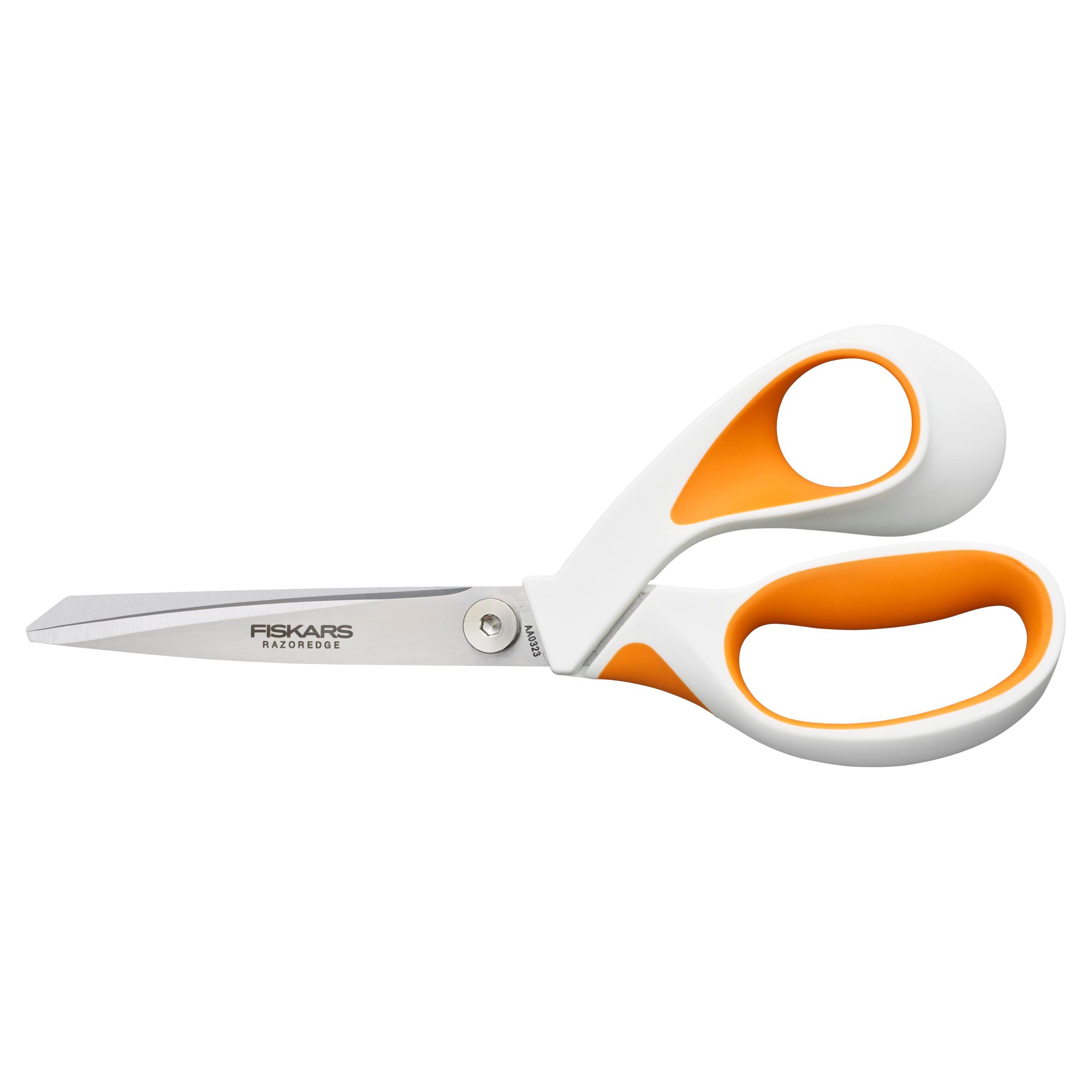 Fiskars RazorEdge Fabric Scissors - 8" Heavy Duty Fabric Shears with SoftGrip Ergonomic Handle, Premier Grade Stainless Steel Blades - Image 4