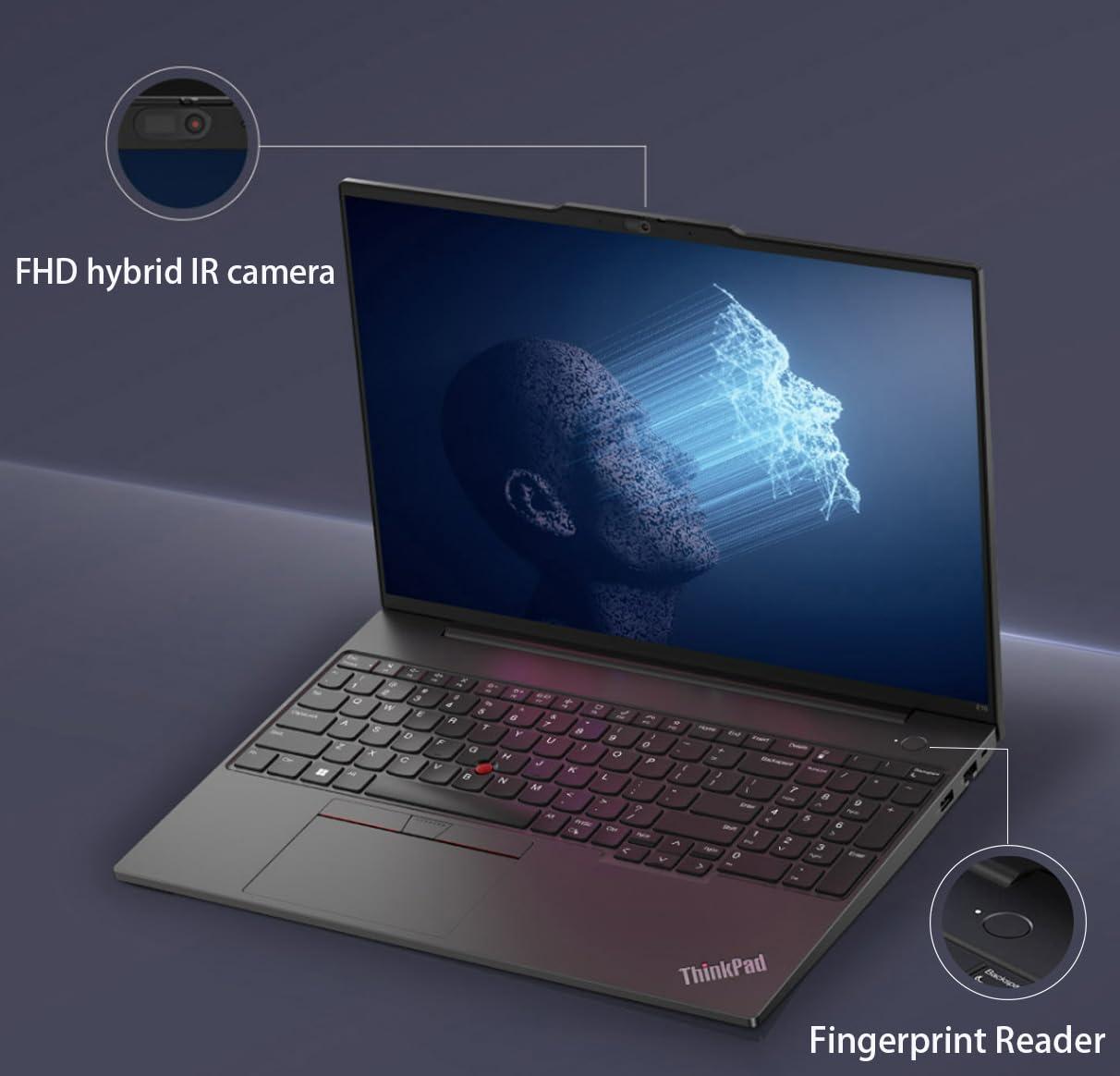 Lenovo ThinkPad E16 Business Laptop (16" FHD+ Touchscreen, Intel 13th Gen 10-Core i7-1355U, 40GB RAM, 1TB SSD) Backlit, Fingerprint, FHD Webcam, Ethernet, Thunderbolt 4, Win 11 Pro w/ AI Copilot - Image 5