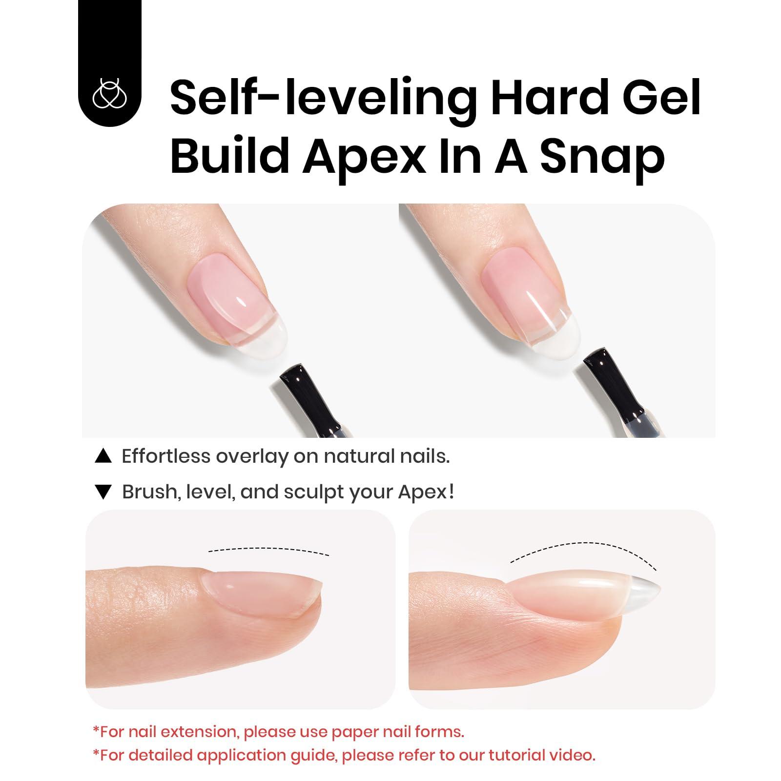 Beetles Builder Gel 7-in-1 Strengthener Gel for Nail Extensions Clear Hard Gel for Nail Strengthening Extension & Decoration Detachable Liner Nail Brush Included - Image 4