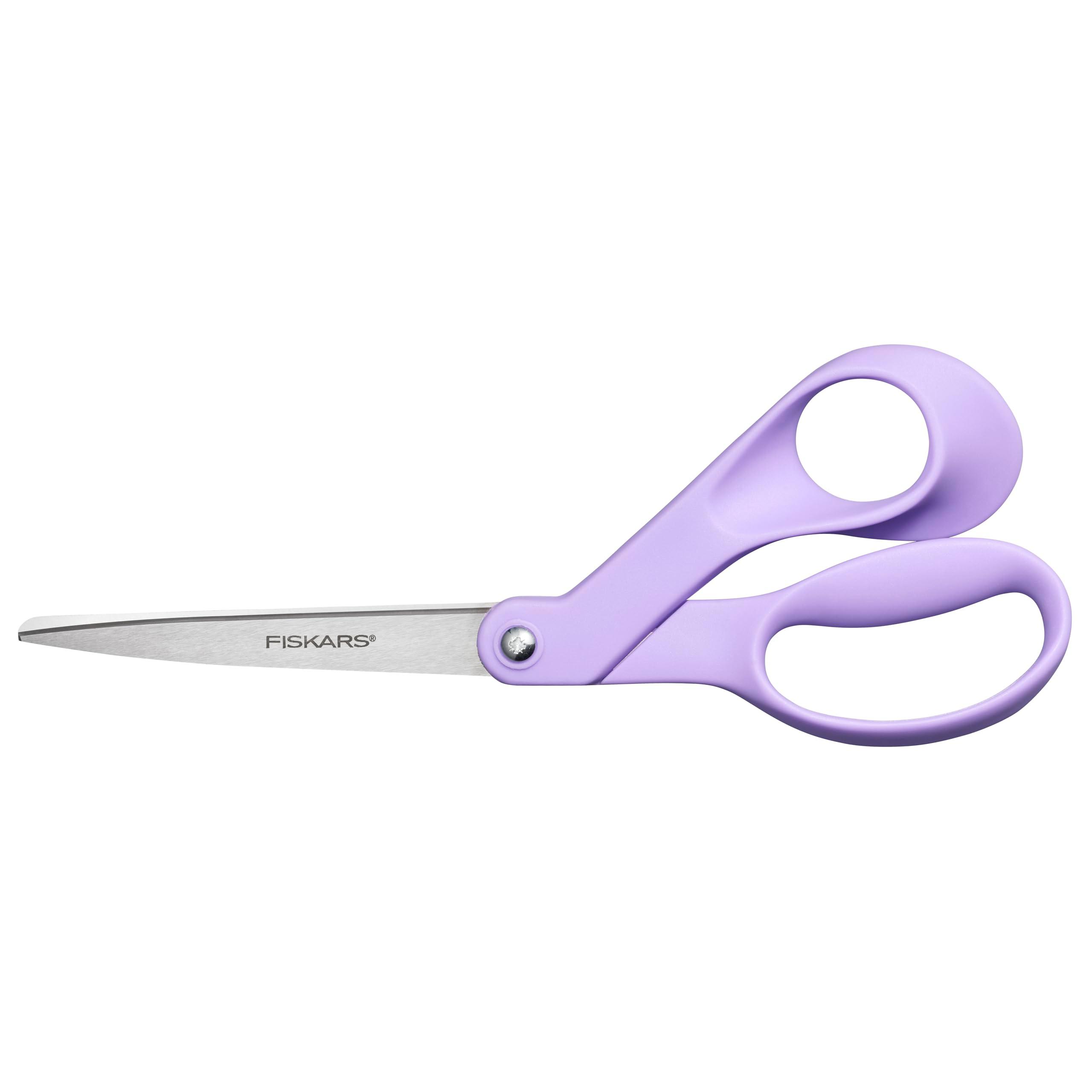 Fiskars Ultra Lilac Scissors, Explore Design Collection, High-Grade Stainless Steel Blades and Ergonomic Handles for Arts and Crafts - Image 2