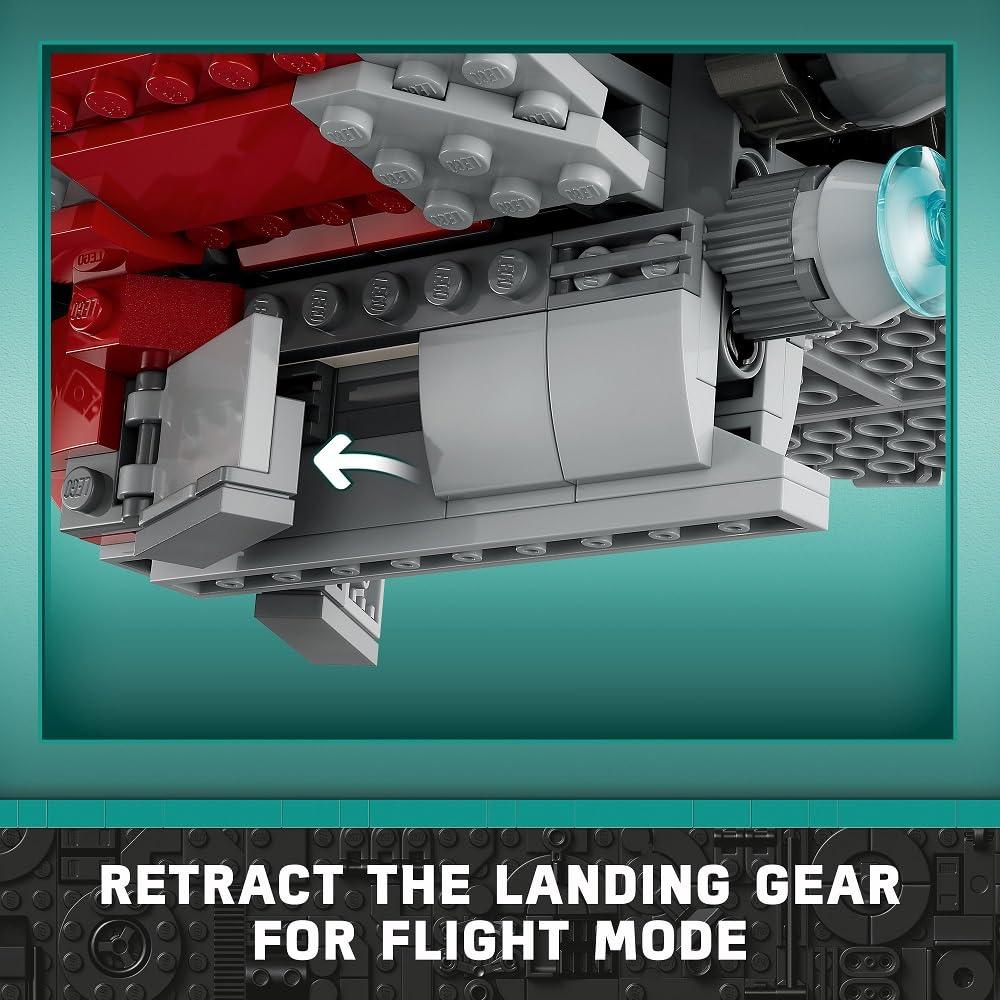 LEGO Star Wars Ahsoka Tano’s T-6 Jedi Shuttle Spaceship Toy - Star Wars Building Toys Set for Kids, Boys & Girls, Ages 9+ - Birthday Gift for Fans - 4 Minifigures - 75362 - Image 4