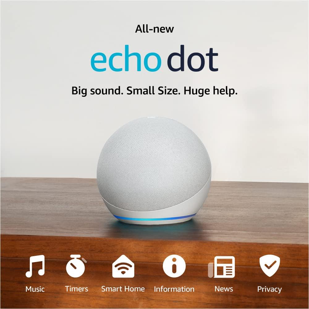 Amazon Echo Dot (newest model), Vibrant sounding Alexa speaker, Great for bedrooms, dining rooms and offices, Glacier White - Image 10