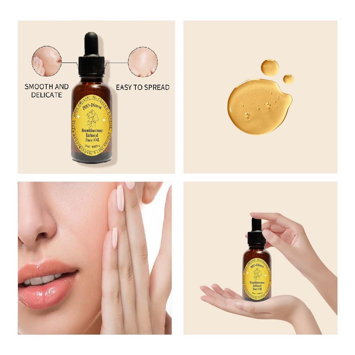 30 ML Frankincense Essential Oil,Organic Castor & Jojoba Oils for Face Anti-Aging Facial Moisturizer Serum,Natural Skincare Hydrates Skin Moisturizing (1 PCS) - Image 6