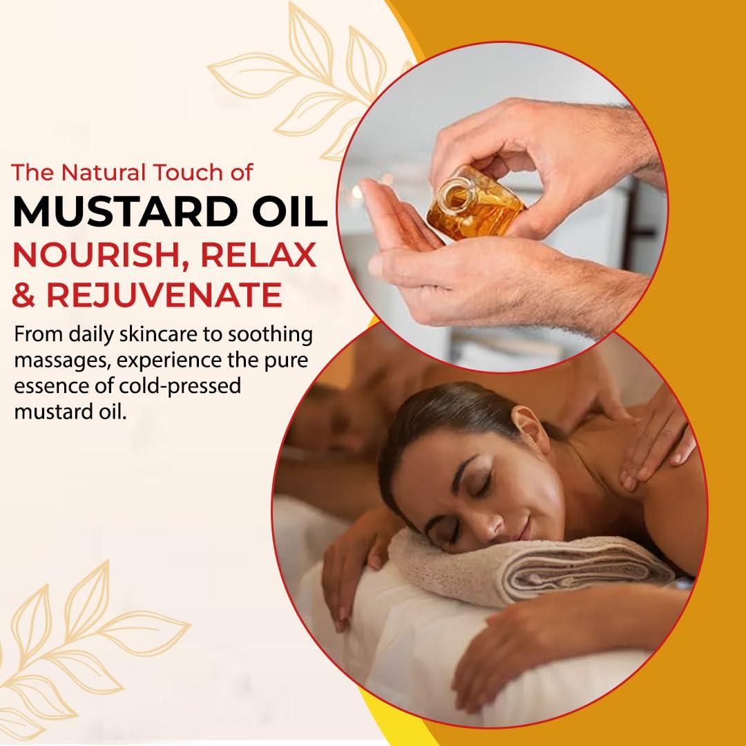 Darsa Organics Cold-Pressed Mustard Oil 16.9 fl oz – USDA Organic, Unrefined & Chemical-Free – Rich in Vitamin E & Omega-3 – Pure Mustard Seed Oil for Hair, Skin & Massage (500ml) - Image 7