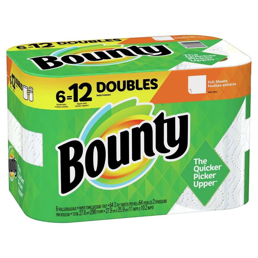 Bounty Full Sheet Paper Towels, White, 6 Double Rolls = 12 Regular Rolls - Image 11