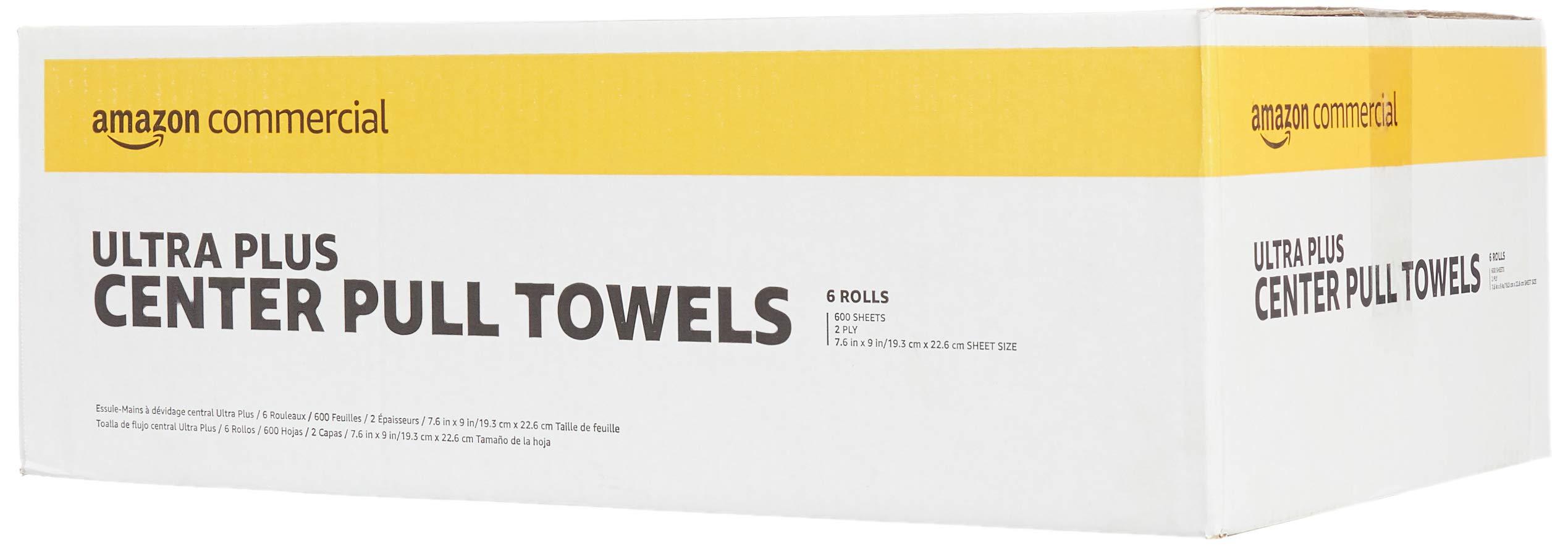 AmazonCommercial 2-Ply Soft, Absorbent Centerpull Paper Towels Compatible with Universal Dispensers, FSC Certified, 7.6 x 9 in, 6 Rolls, 600 Towels per Roll - Image 4