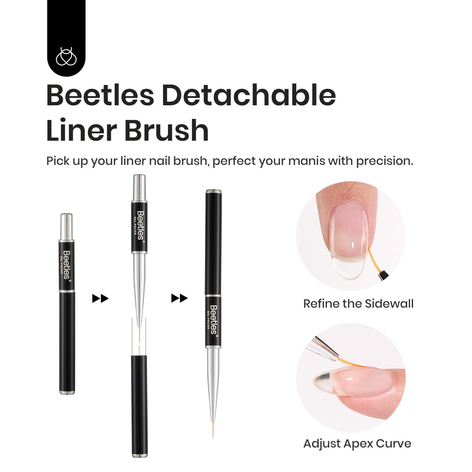 Beetles Builder Gel 7-in-1 Strengthener Gel for Nail Extensions Clear Hard Gel for Nail Strengthening Extension & Decoration Detachable Liner Nail Brush Included - Image 5
