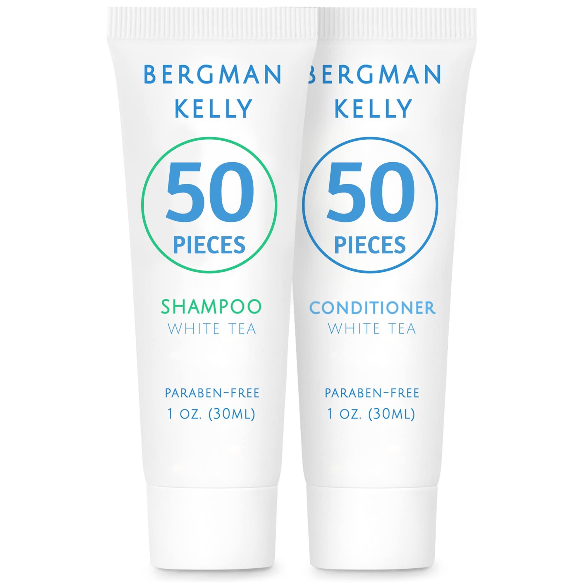Bergman Kelly - Travel Shampoo and Conditioner Set - 1 fl oz, 100 Pieces, White Tea - Delight Your Guests with Revitalizing and Refreshing Hotel Toiletries and Guest Hospitality in Bulk - Image 1
