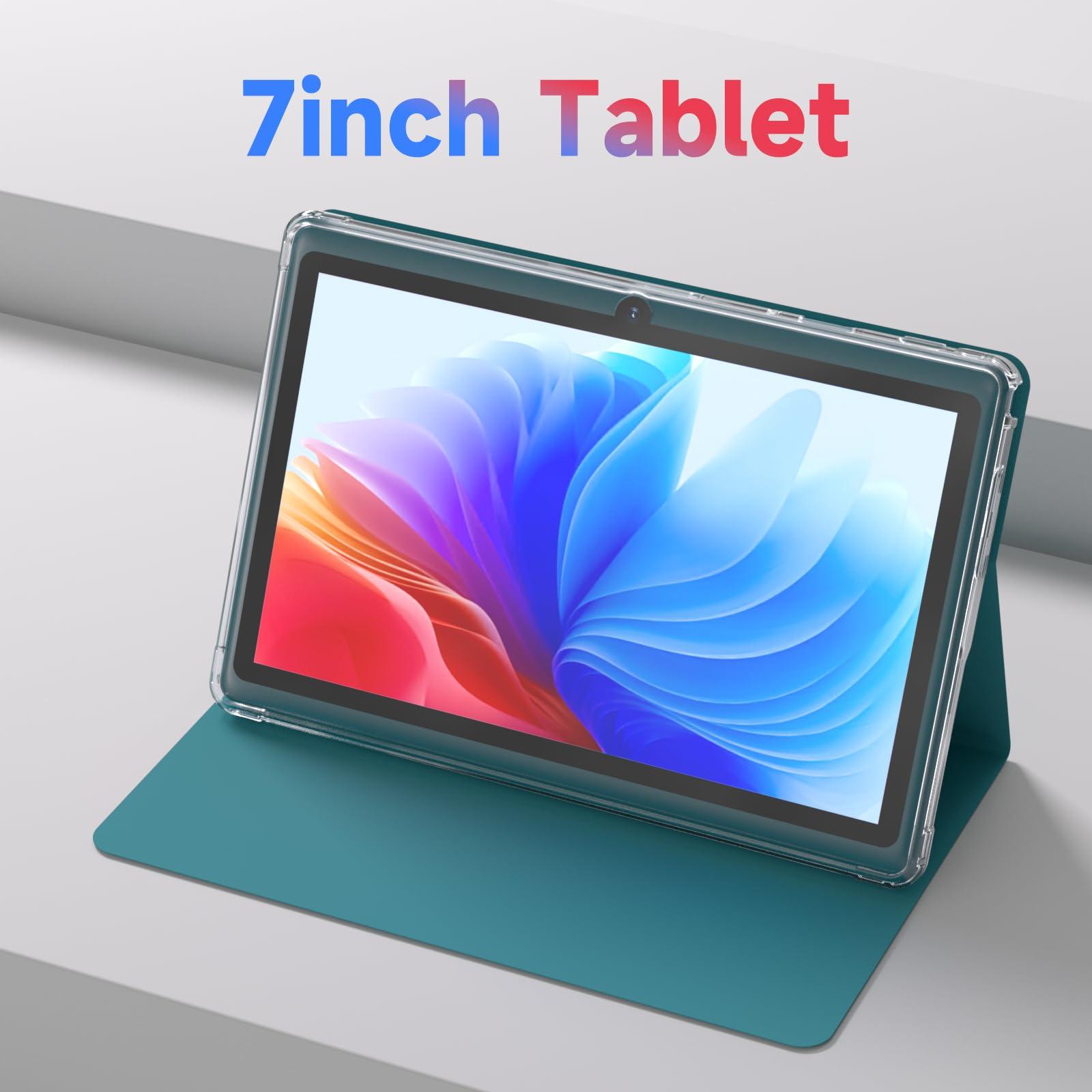 Android 14 Tablet 7 inch Tablets with Case, 8GB RAM 32GB ROM 1TB Expand, Quad-Core Processor Tablet PC, 1024 x 600 IPS Screen, Dual Camera, 3000mAh Battery, Bluetooth, WiFi, GMS, Widevine L1, Navy - Image 2