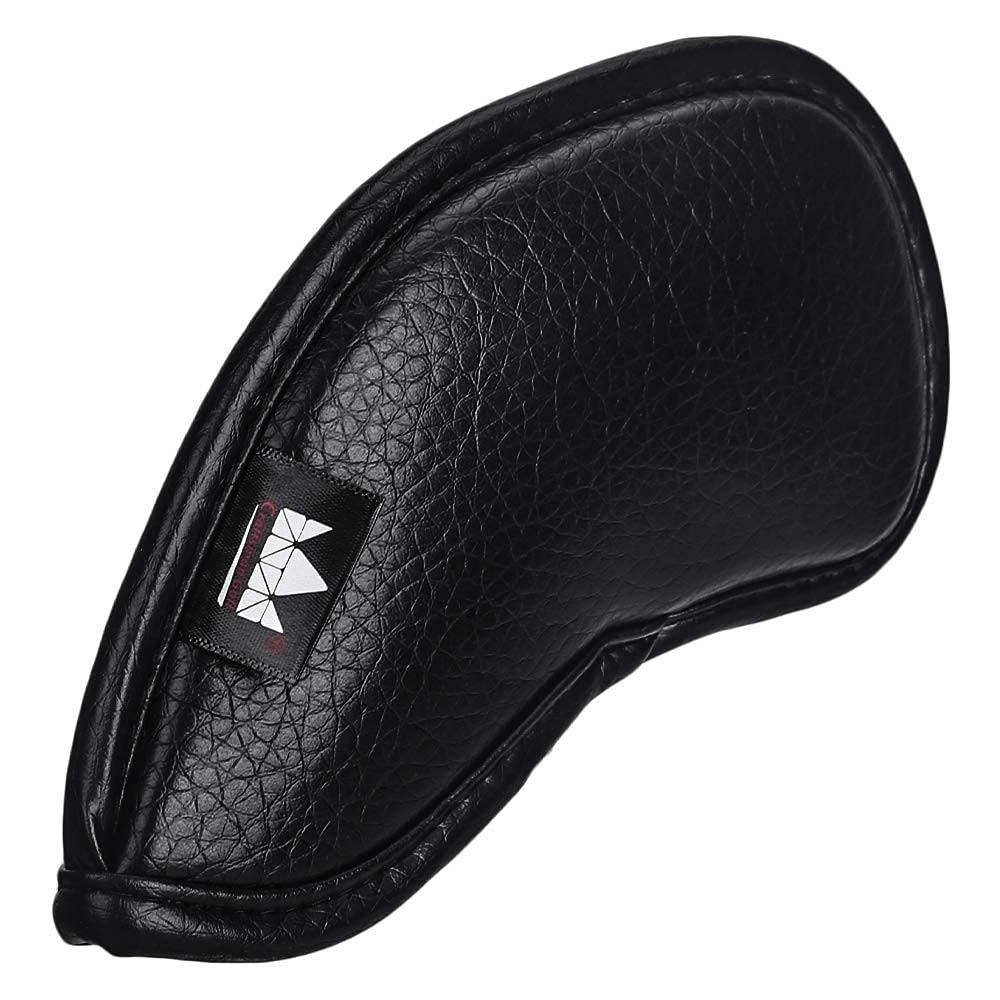 CRAFTSMAN GOLF 12pcs or 1pc Thick Synthetic Leather Golf Iron Head Covers Set Headcover Fit All Brands Callaway Ping Taylormade Cobra Etc. Also Custom Name - Image 4