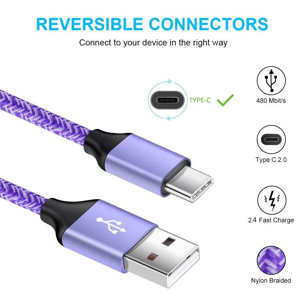 Fast Charger for Samsung Galaxy S25/S24/S23/S23+/S22/S21/S21+/S21 Ultra/Note 20 Ultra/S20 FE 5G/S10 A10E A50 A11 A21 A51 A71 A9 A20 A14 A15, LG Stylo 6/5, Phone Wall Charger Type C Fast Charging Cable - Image 4