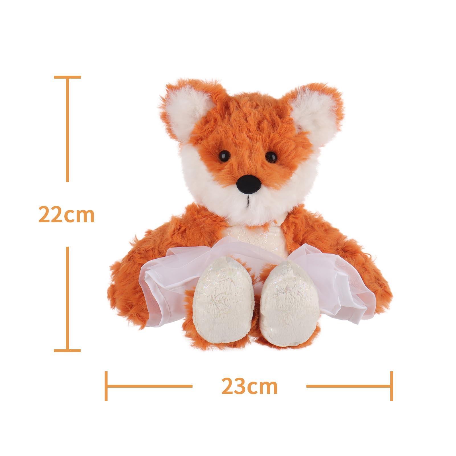 Apricot Lamb Ballet Fox Stuffed Animals for Kids, Soft Cute Plush Toys for Baby Girl and Boy, Fluffy Ballet Fox 6.7 Inches - Image 7