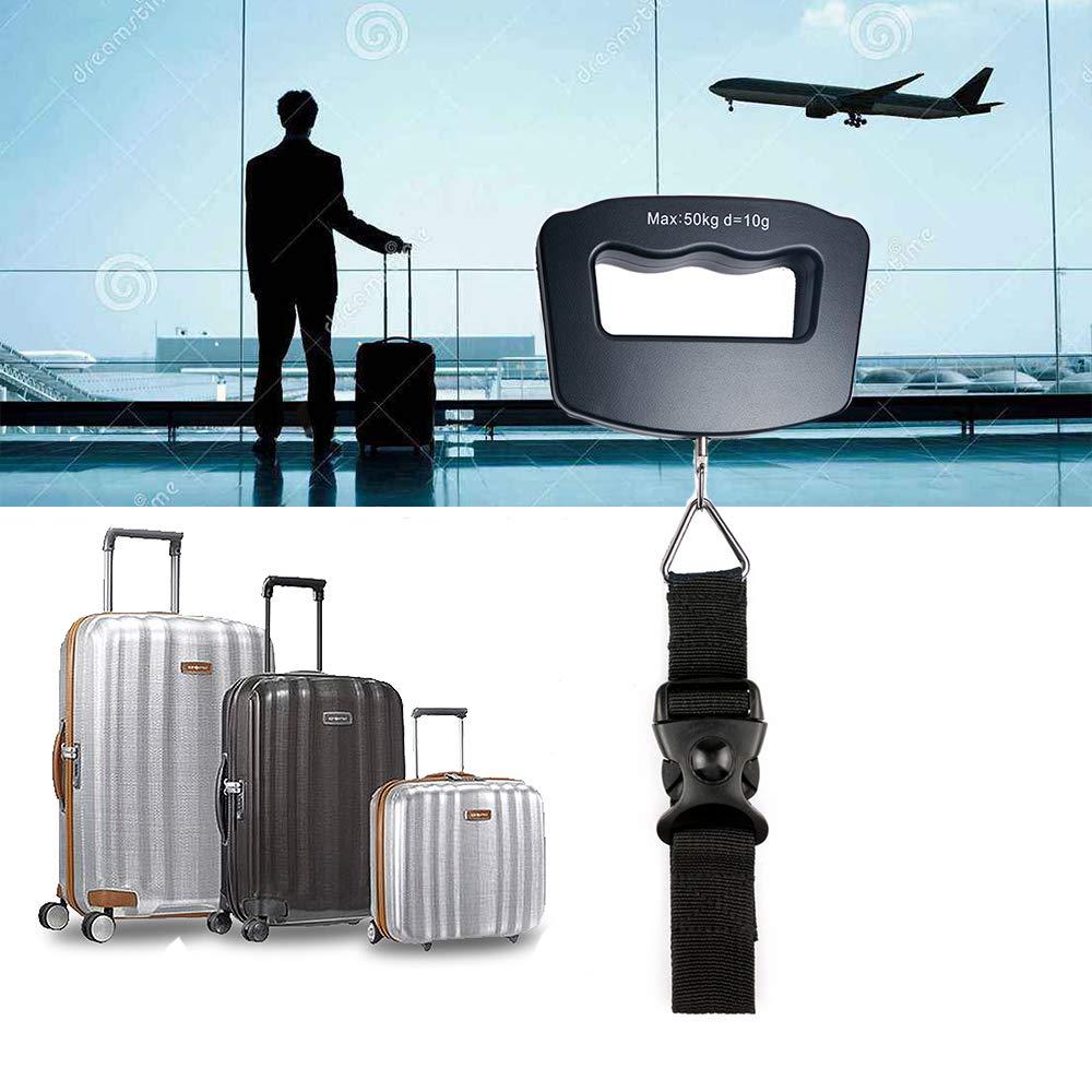 YAGSUW Handheld Digital Luggage Scale with Grip for Travel Portable Electronic Weighing Suitcase and Bag 110Lb/50kg Black - Image 2