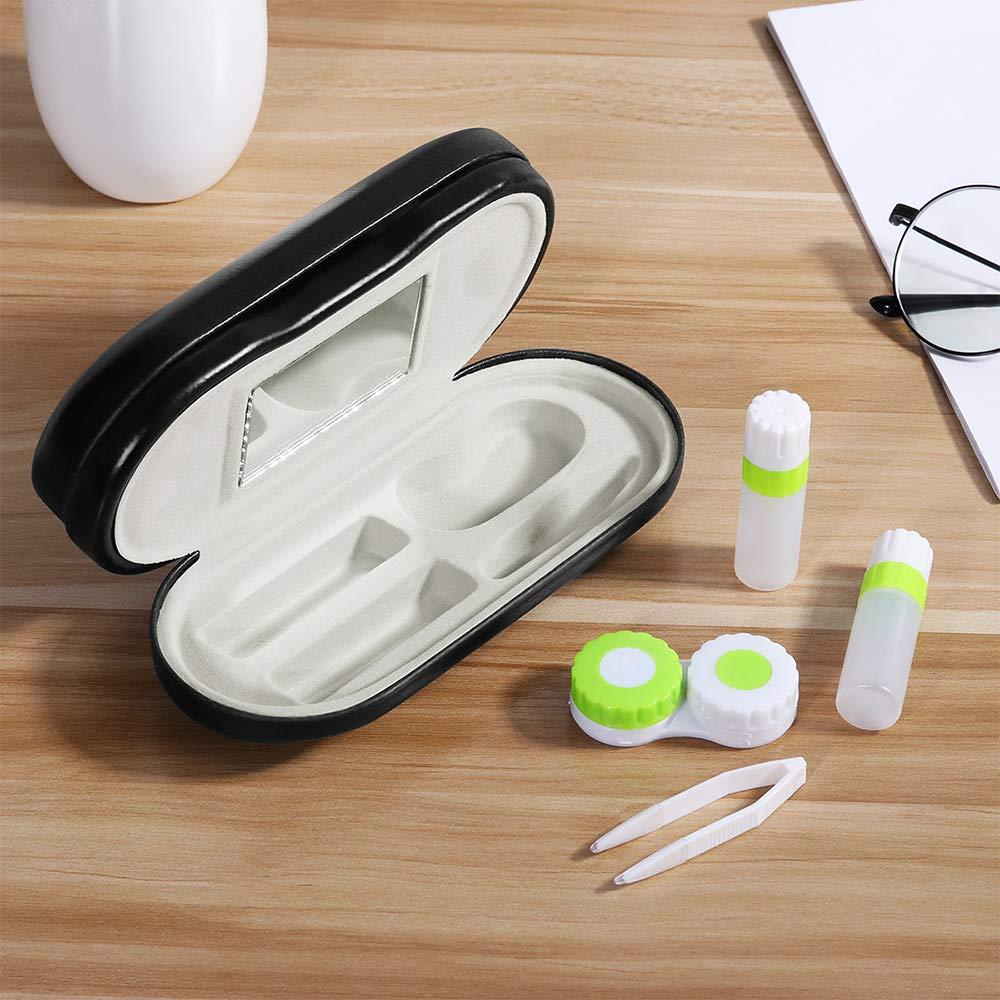 SteelFever 2 in 1 Double Sided Portable Glasses Case Travel Contact Lens Case (Black) - Image 6