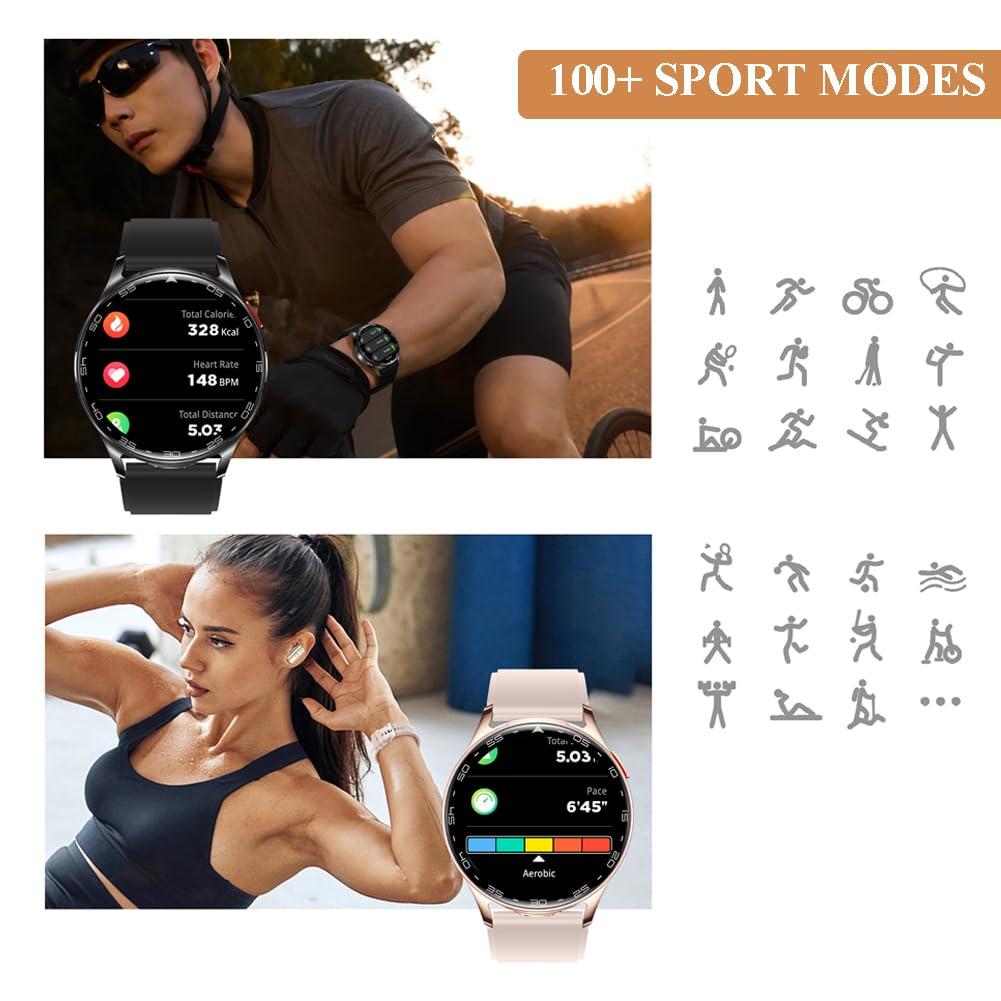Alliget Smart Watch with Earbuds, 2 in 1 Bluetooth Smartwatch, 1.39" HD IPS Screen Smartwatch for Men Women, Fitness Tracker Long Time Standby Men Women Sports Smart Watch (Pink) - Image 6