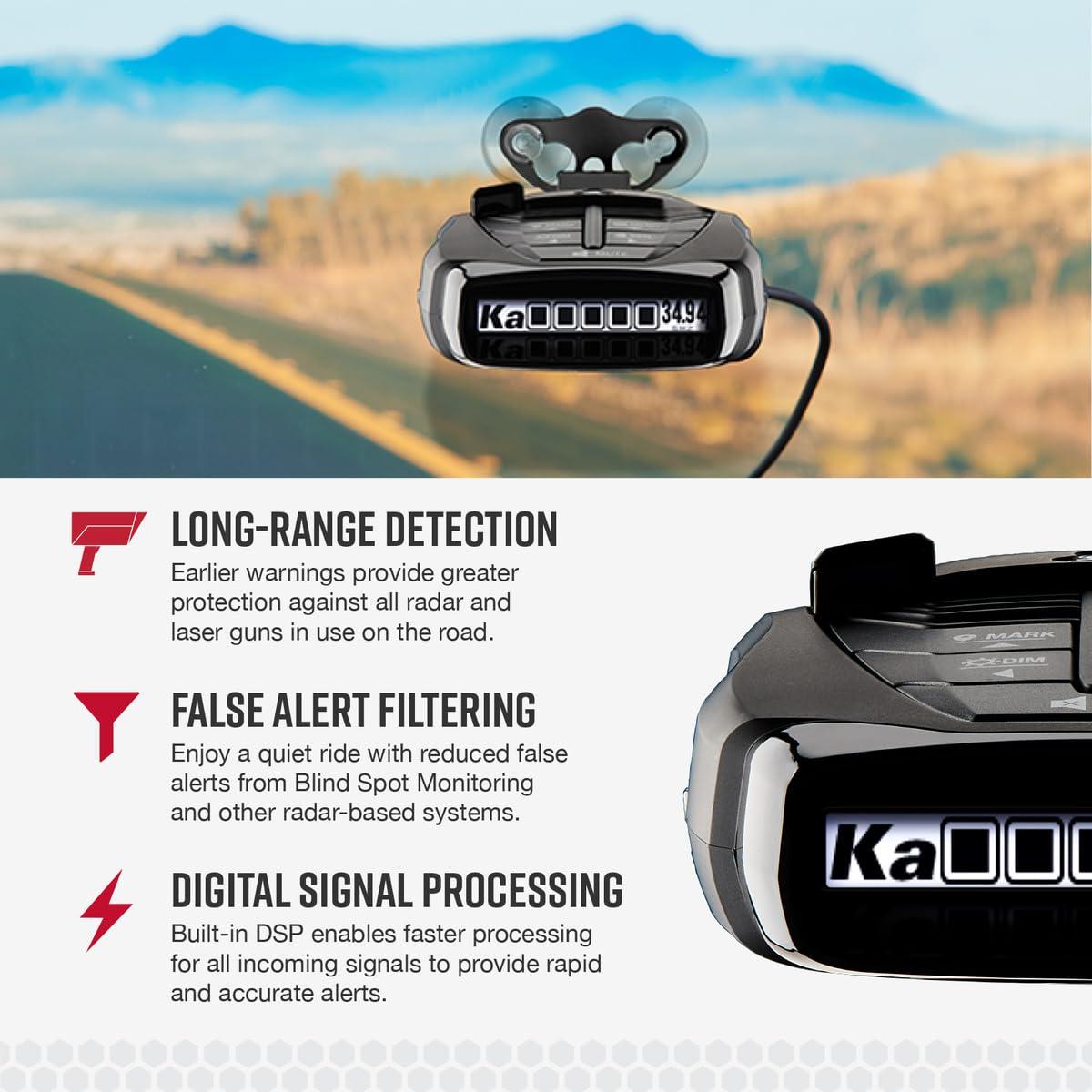 Cobra RAD 480i Laser Radar Detector – Long Range Detection, Bluetooth, Apple CarPlay and Android Auto Compatible, LaserEye Front and Rear Detection, Digital Signal Processing, Black - Image 3