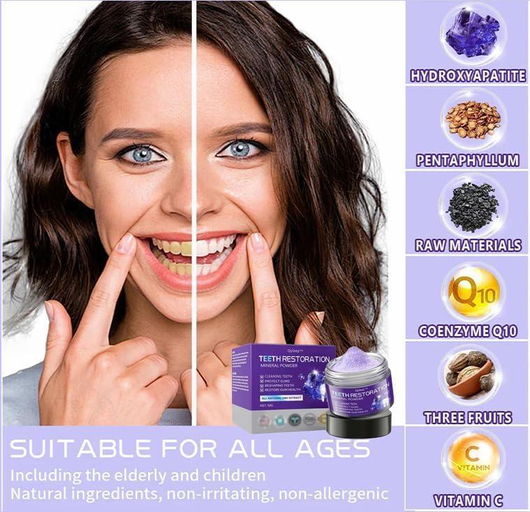 Teeth Restoration Mineral Powder, Teeth Whitening Mineral Powder，Effective in Strengthening Teeth and Gums, Fresh Breath Toothpaste - Image 5
