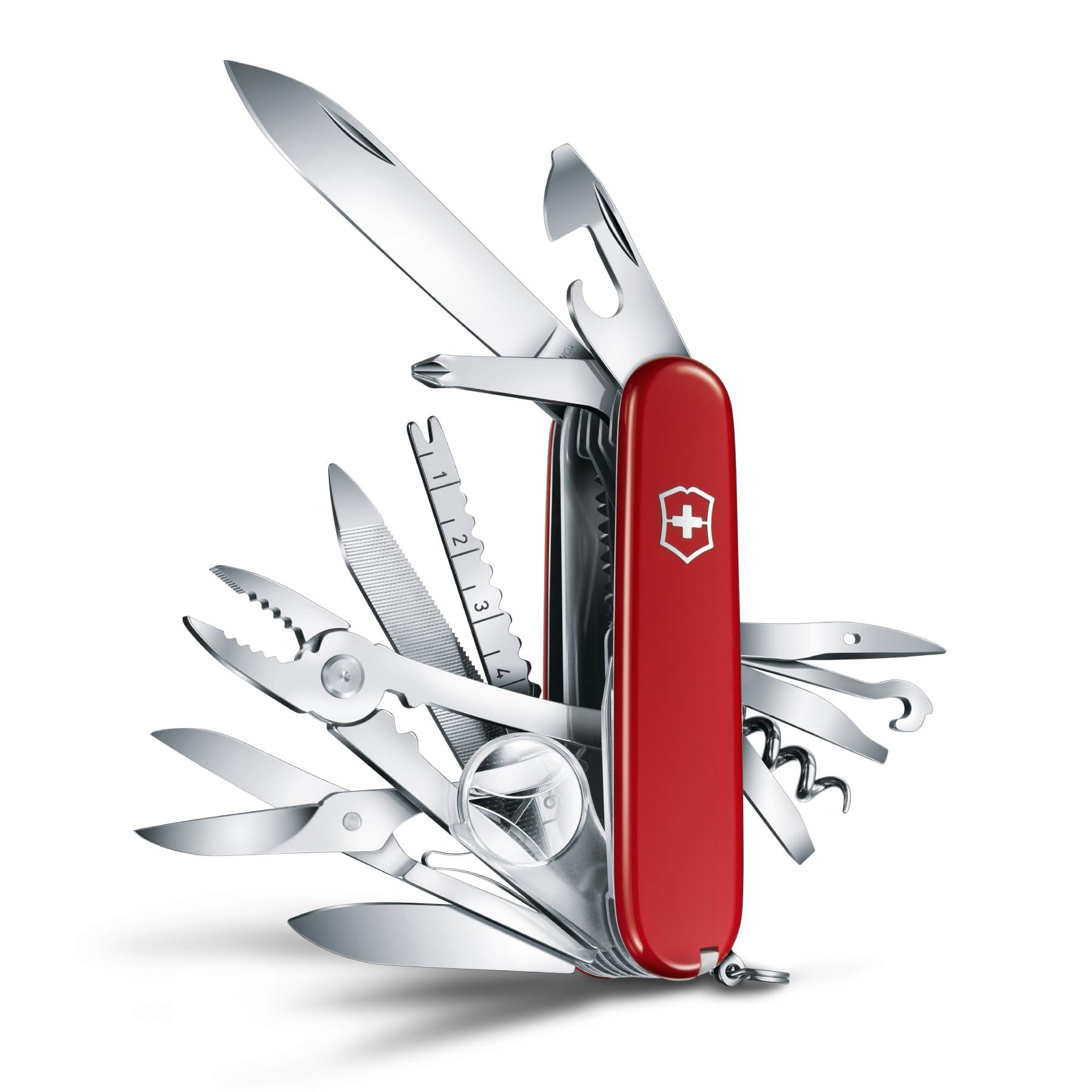 Victorinox Swiss Champ Swiss Army Knife, 33 Functions, Swiss Made Pocket Knife with Large Blade, Screwdriver, Chisel and Combination Pliers - Red - Image 5