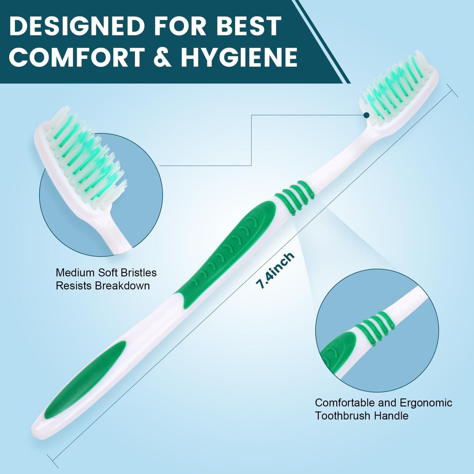 Navona 30 PCS Premium Individually Wrapped Bulk Toothbrush Pack, Disposable Toothbrushes, Kids Toothbrush, Medium Soft Bristle Toothbrushes, Ergonomics Handle, Perfect for Travel Hotel Donation - Image 3