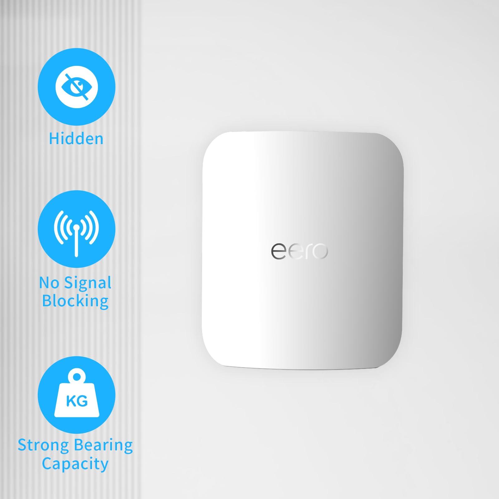 eero Max 7 Wall Mount, Wall Brackets ABS Router Holder Compatible with eero Max 7 Extender Space Saving (3 Pack) - Image 4