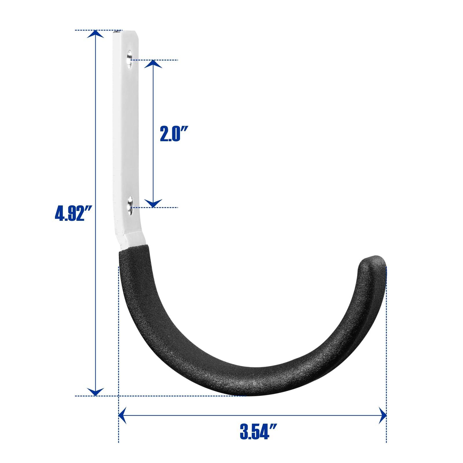 Heavy Duty Steel Garage Hooks,Garage Storage Utility Hooks,Heavy Duty Garage Garden Tool Organizer,Steel Wall Mount Hooks, Garden Hose Hanger, Small U Hooks (Black 2 Pack) - Image 3
