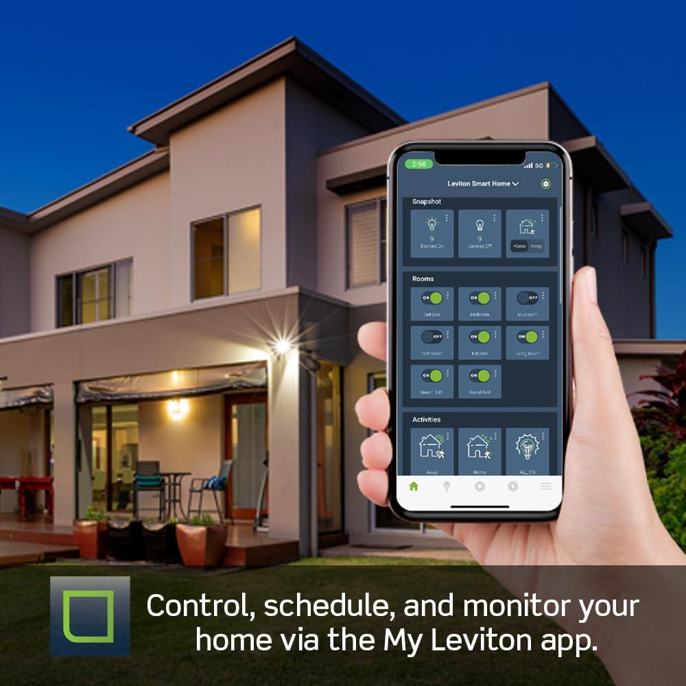 Leviton Decora Smart Switch, Wi-Fi 2nd Gen, Neutral Wire Required, Works with Matter, My Leviton, Alexa, Google Assistant, Apple Home/Siri & Wired or Wire-Free 3-Way, D215S-2RW, White - Image 8