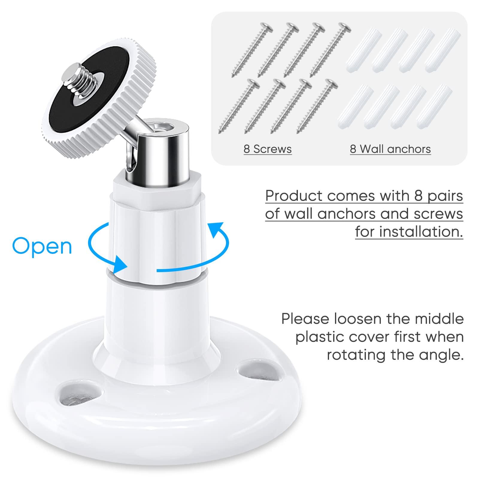 FastSnail Wall Mount Compatible with Wyze Cam Pan V3 & Wyze Cam V4/V3 & Wyze Cam Outdoor/Indoor, 360 Degree Swivel Adjustable Bracket for Wyze Cam and Other Camera with Same Interface 2 Pack - Image 7