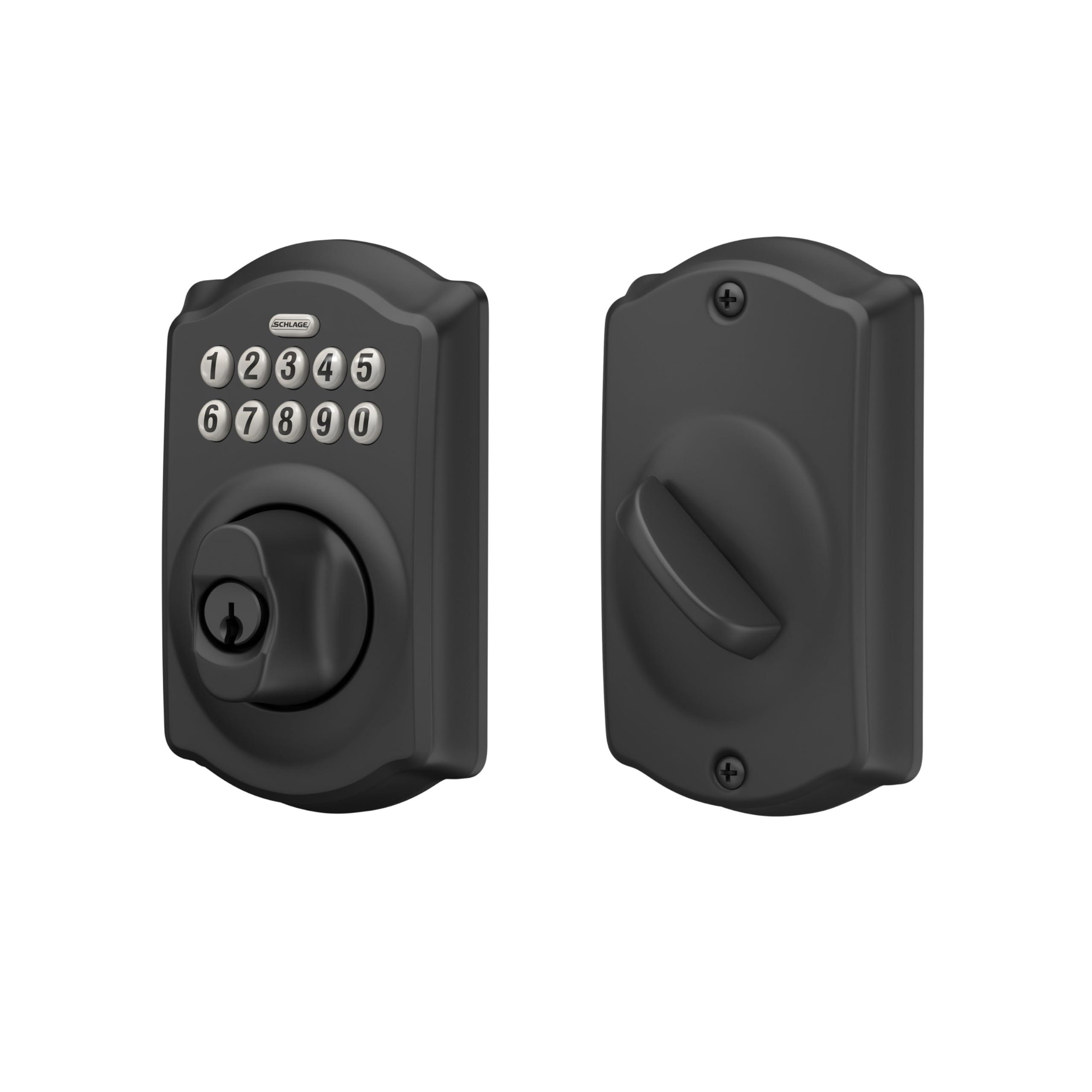 SCHLAGE BE365 CAM 622 Keypad Electronic Deadbolt, Matte Black - Image 9