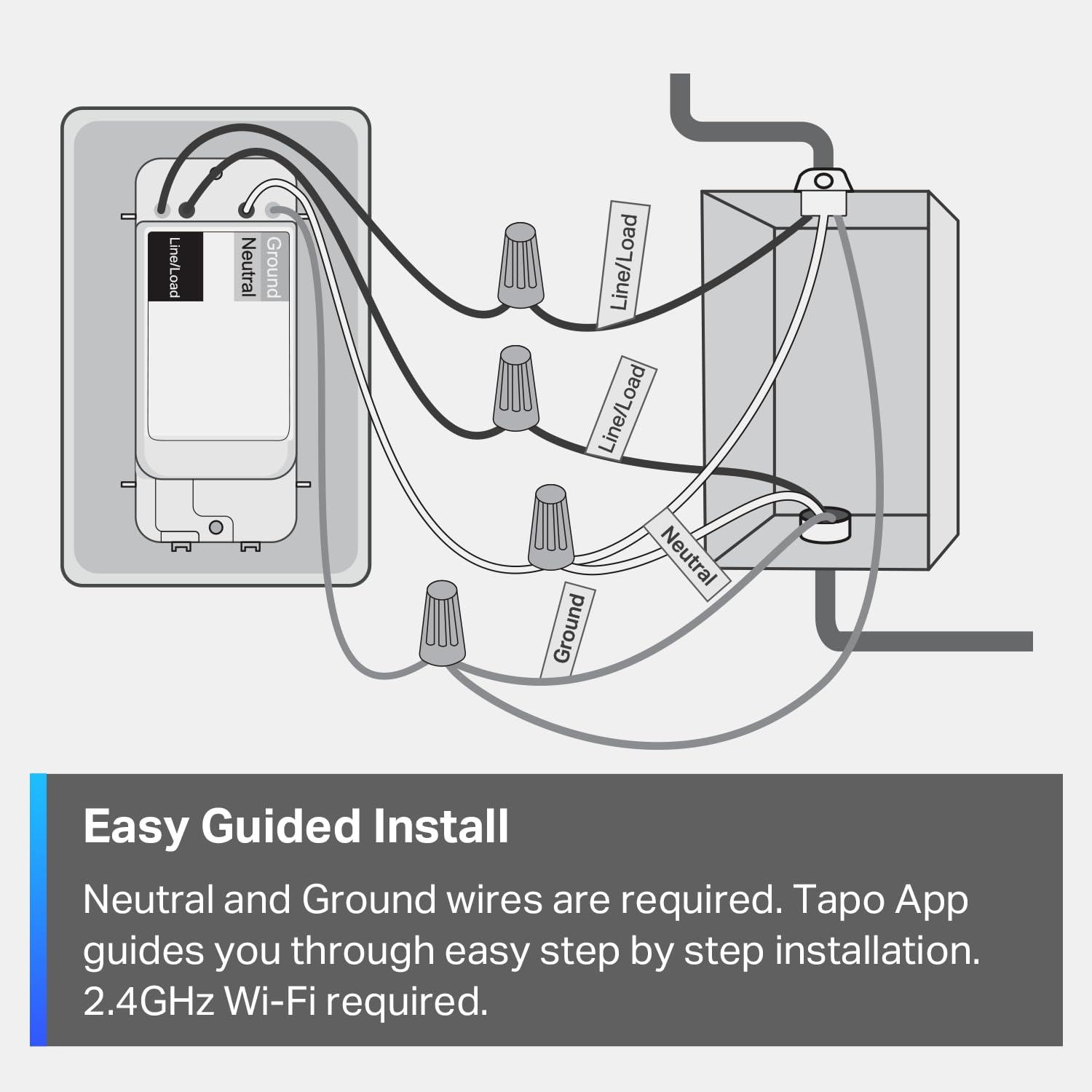 TP-Link Tapo Matter Smart Light Switch: Voice Control w/Siri, Alexa & Google Home | UL Certified | Timer & Schedule | Easy Guided Install | Neutral Wire Required | Single Pole | Tapo S505(2-Pack) - Image 7
