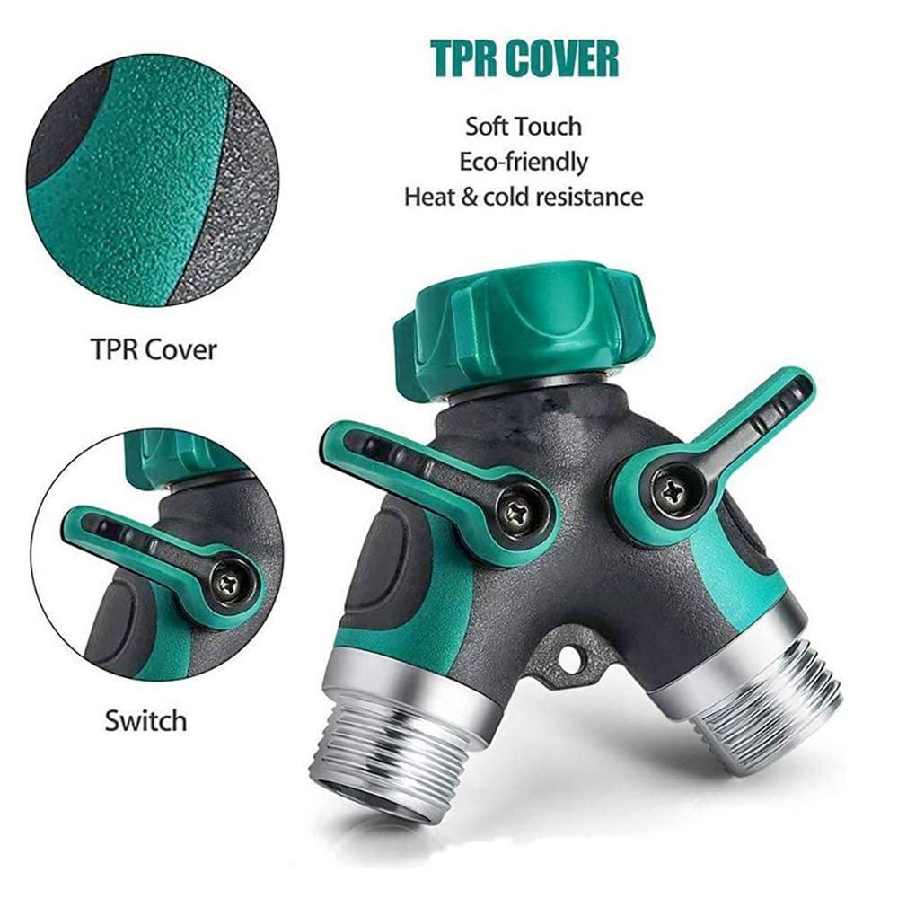Hose Splitter 2 Way Heavy Duty, Garden Hose Splitter, Water Hose Splitter,Y Connector Garden Hose Adapter, Hose Y Splitter 2 Valves with 2 Extra Rubber Washers - Image 3