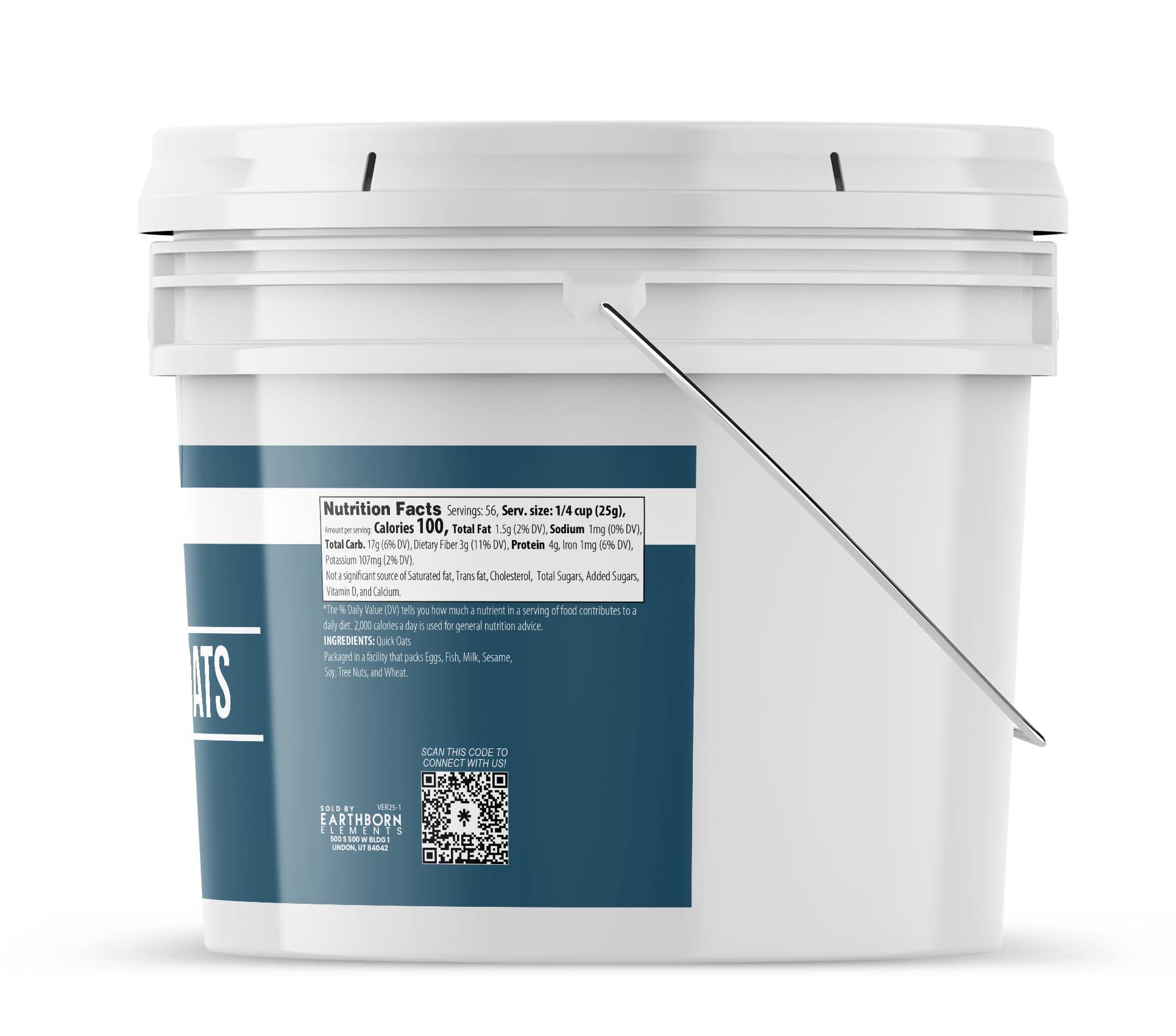 Earthborn Elements Quick Oats 1 Gallon, Bulk Size, Quick Breakfast, Whole Grain Oats - Image 3