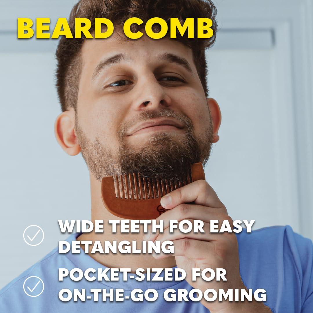 The Beard Club Beard Growth Kit - Derma Roller, Beard Growth Oil, Sandalwood Balm, Comb - Gift Set - Image 8