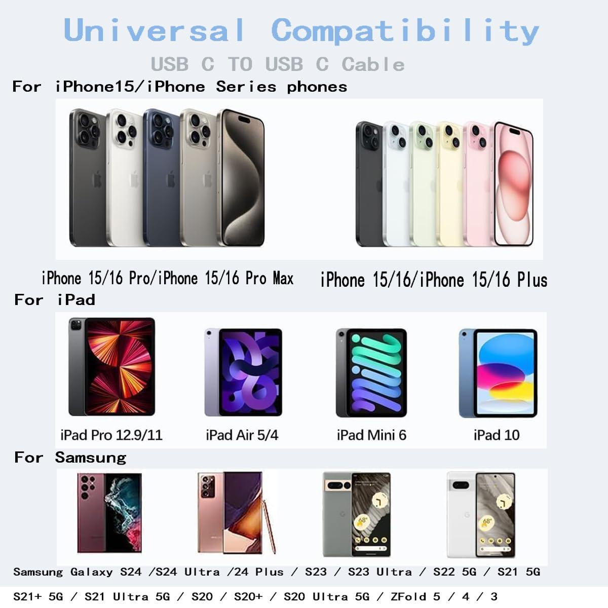 iPhone 16 15 Fast Charging [Apple MFi Certified] 30W USB C Charger Block Type C Charger 2 Pack 6FT Cord Compatible with iPhone 16/16 Plus/16 Pro/16 Pro Max/iPhone 15/15 Pro Max - Image 6