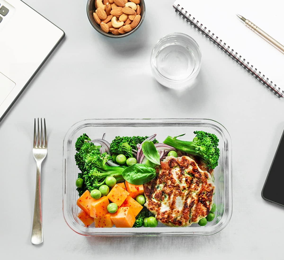 M MCIRCO 30 Pieces Glass Food Storage Containers with Upgraded Snap Locking Lids,Glass Meal Prep Containers Set - Airtight Lunch Containers, Microwave, Oven, Freezer and Dishwasher Friendly, Blue - Image 2