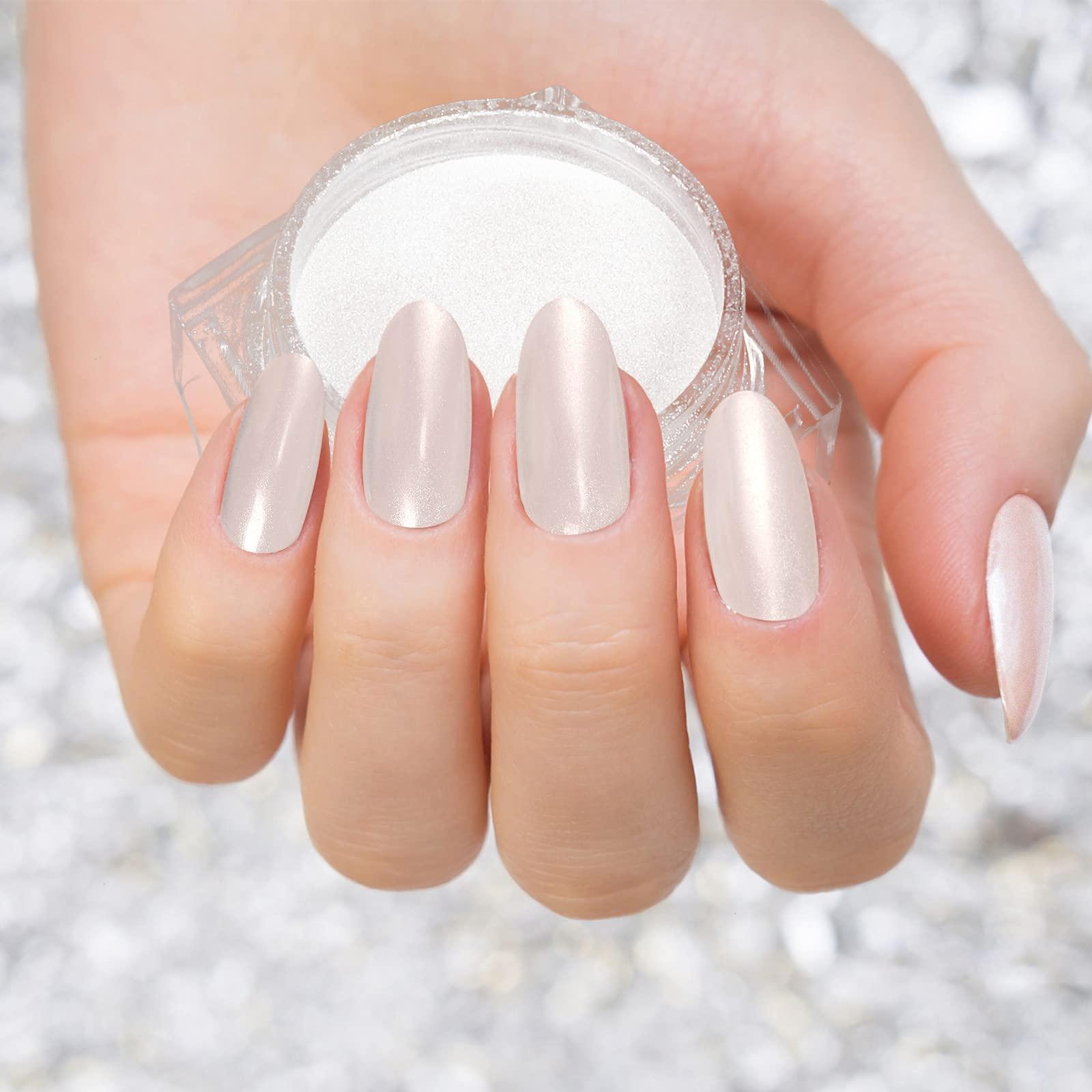 Artdone White Pearl Chrome Nail Powder,Iridescent Aurora Powder Metallic Mirror Effect Pigment Pearlescent Mermaid Pigment Pearl Glitter Dust Kit,Nail Art Decoration, Resin Craft - Image 2
