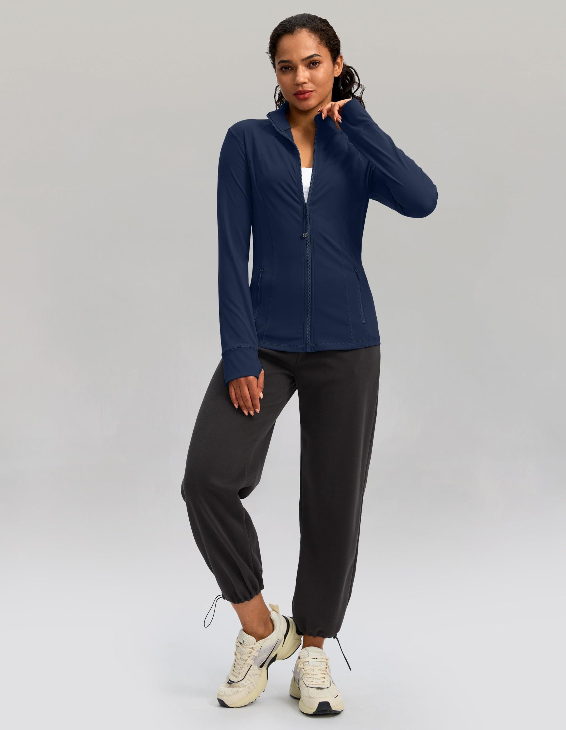 G Gradual Women's Zip Up Workout Jackets with Pockets Slim Fit Cottony Soft Jacket for Running Athletic Yoga - Image 5