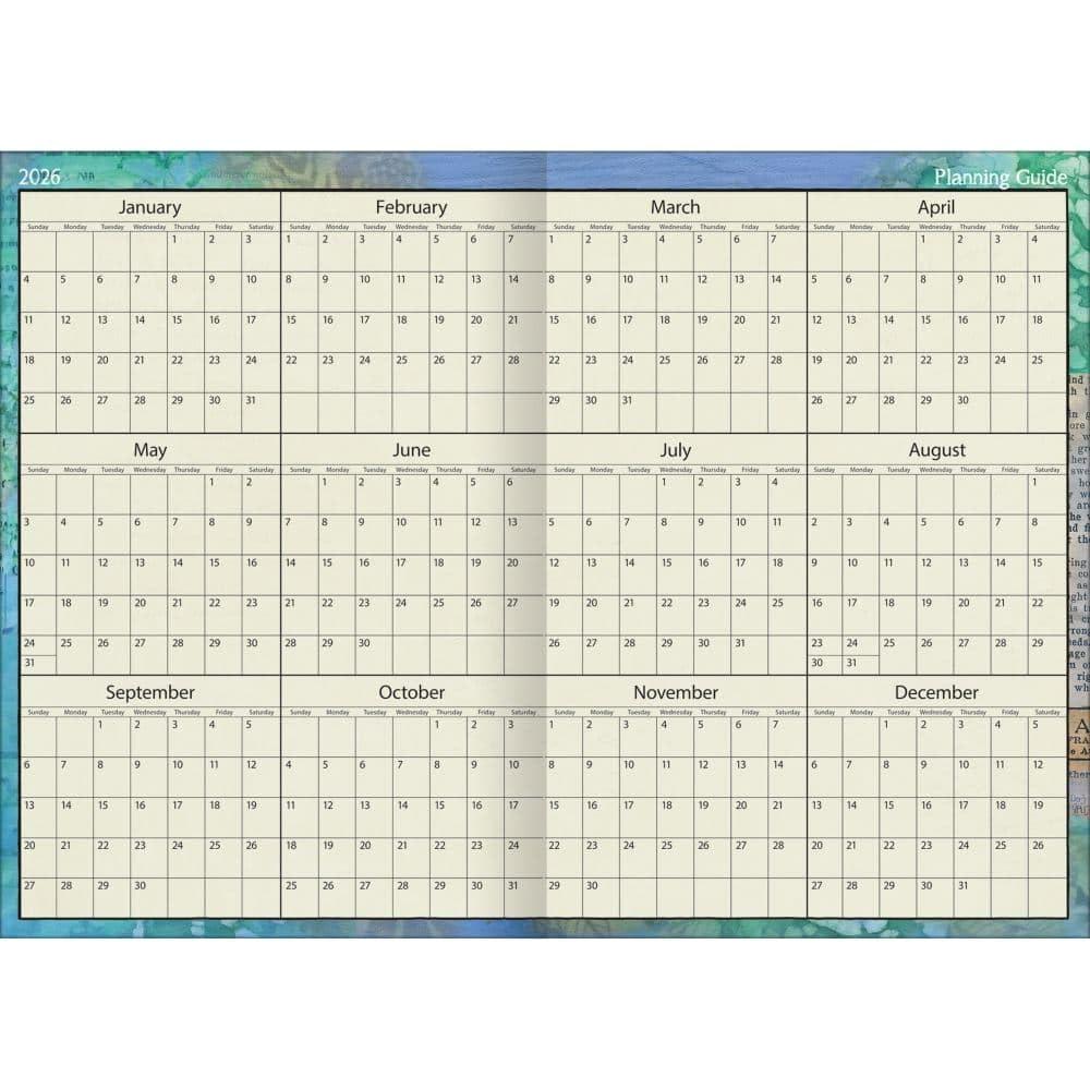 Lang, Color My World Monthly 2026 Pocket Planner, 4.9'' X 6.6'', Weekly Calendar with Wire-O Binding - Image 2
