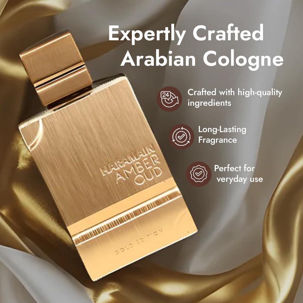 Al Haramain Amber Oud Gold Edition Eau De Parfum Spray 60ml (2 oz) - Unisex Arabian Perfume for Women & Men, Long-Lasting Amber Cologne with Refreshing & Sweet Fragrance - Image 6
