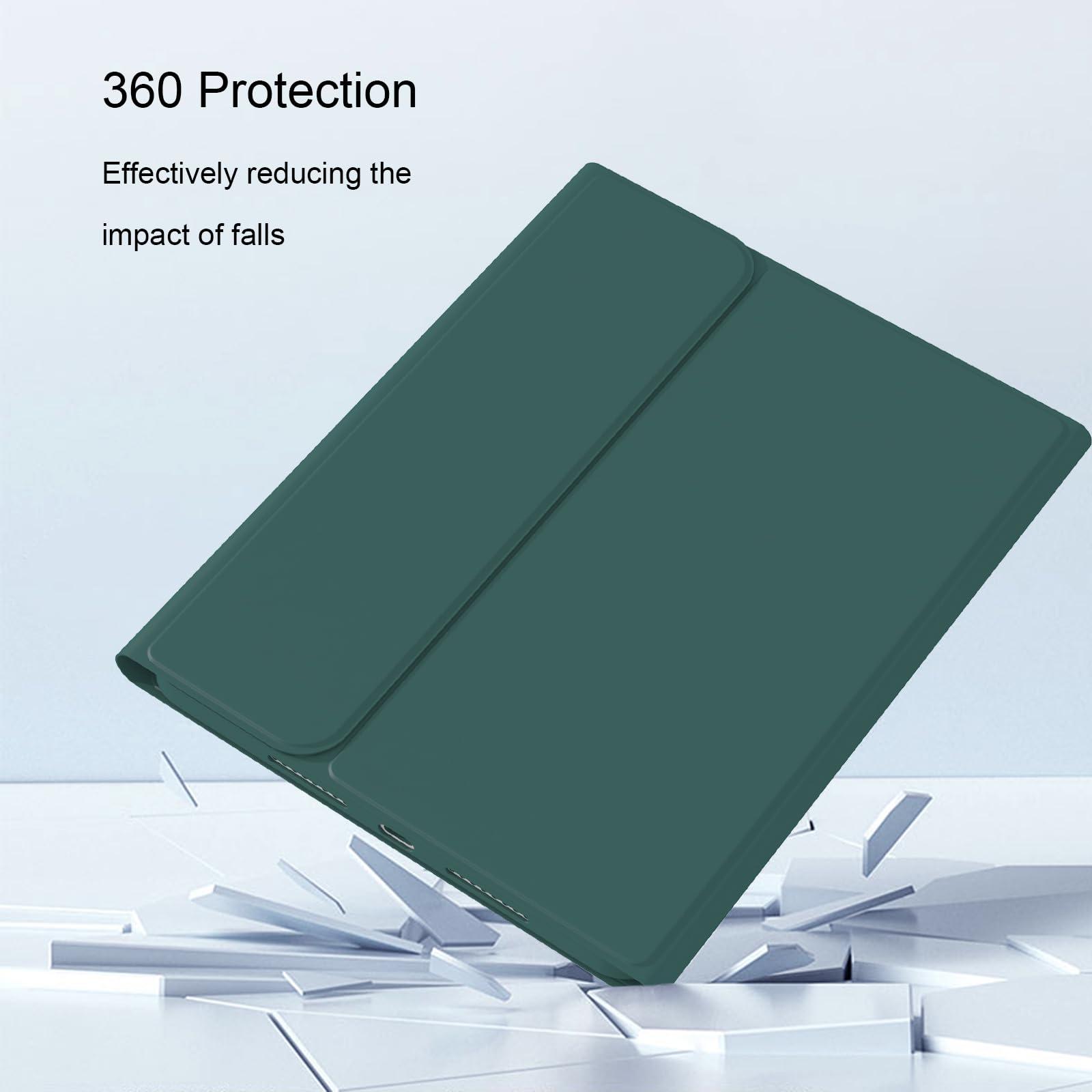 Divufus Keyboard Case for iPad mini 7th Generation (A17 Pro) 2024 / 6th Gen 2021 8.3 Inch [Magnetic Detachable Wireless Keyboard][Support 3 System] Flip Stand Case with Pencil Holder, Dark Green - Image 7