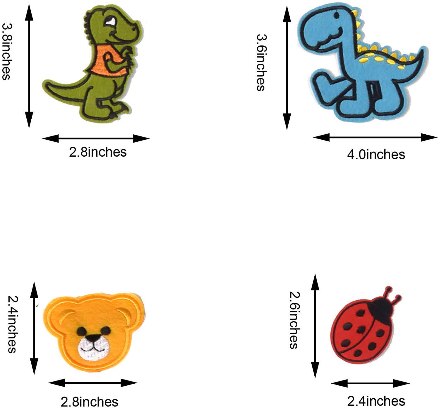 Harsgs 60pcs Random Assorted Styles Embroidered Patches, Bright Vivid Colors, Sew On/Iron On Patch Applique for Clothes, Dress, Hat, Jeans, DIY Accessories - Image 2
