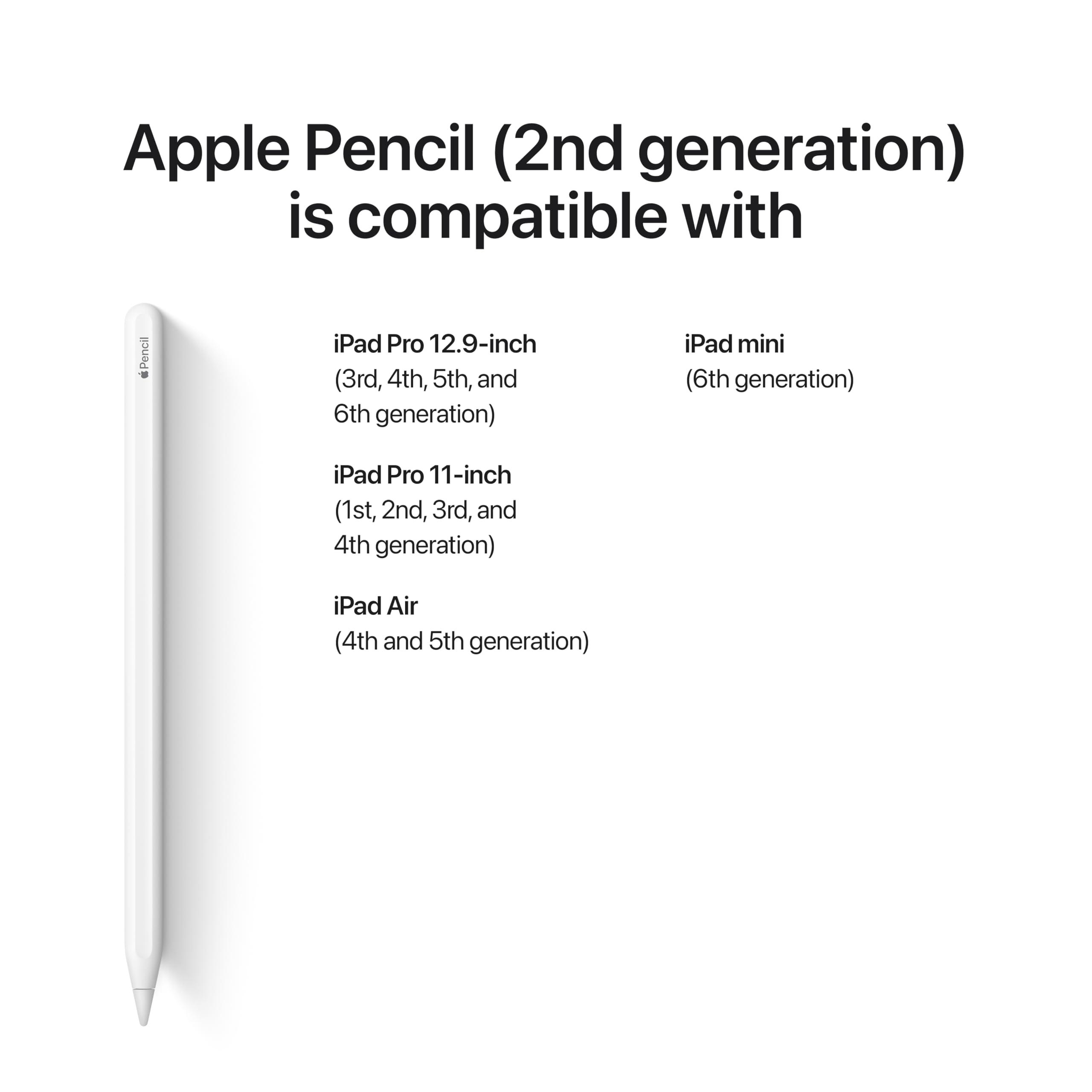 Apple Pencil (2nd Generation): Device Compatibility Check Required - Pixel-Perfect Precision, Perfect for Note-Taking, Drawing, and Signing documents. Attaches, Charges, and Pairs magnetically. - Image 5