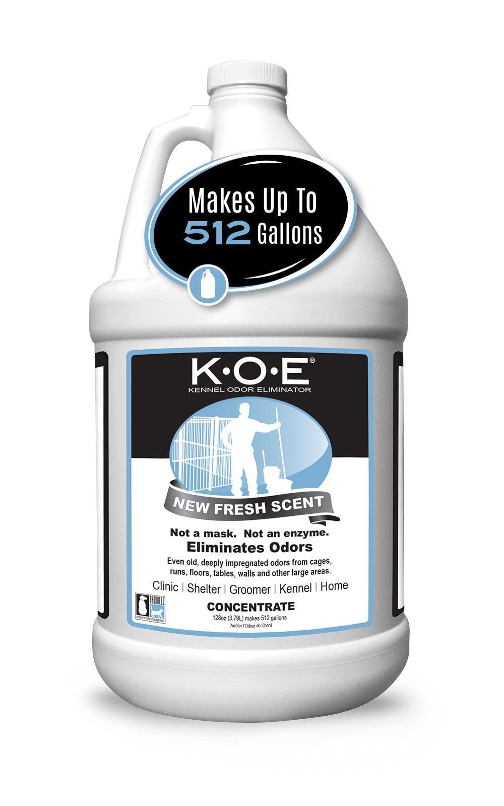 K.O.E. Fresh Scent Odor Eliminator Concentrate for Kennels, Cages, Floors & More - Non-Enzymatic Pet Odor Solution for Home & Dog Kennel - Home & Pet Supplies (1 Gal) - Image 1