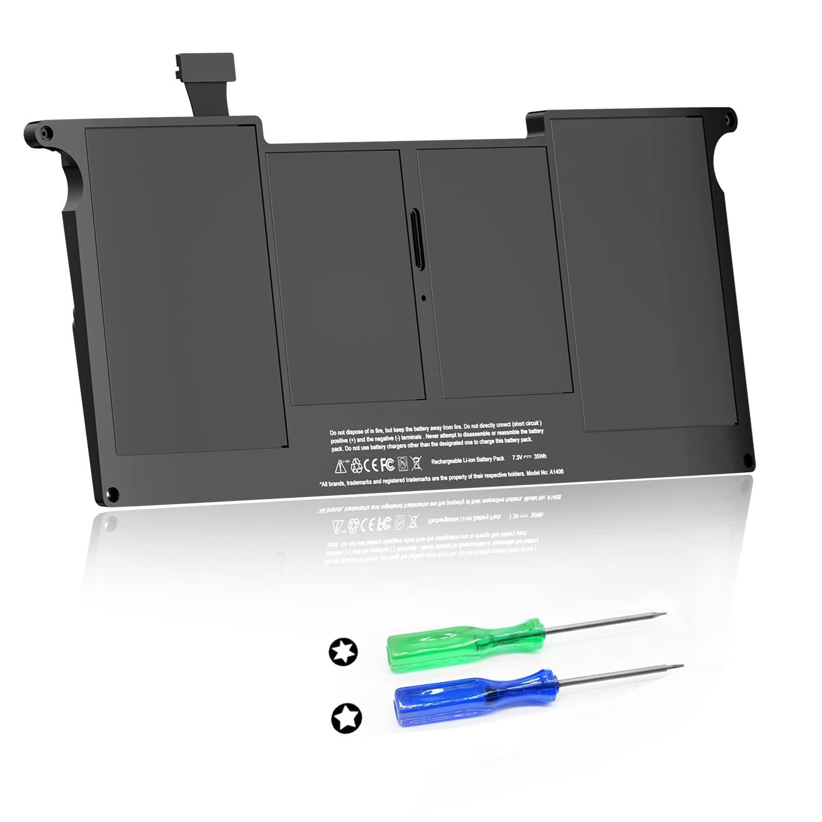 Puredick A1406 A1465 Battery, Replacement Battery for MacBook Air 11 inch (2012-2015 A1465) and (Mid 2011 A1370) - A1406 A1495 Battery for 11-inch MacBook Air [7.3V/35W/4790mAh]