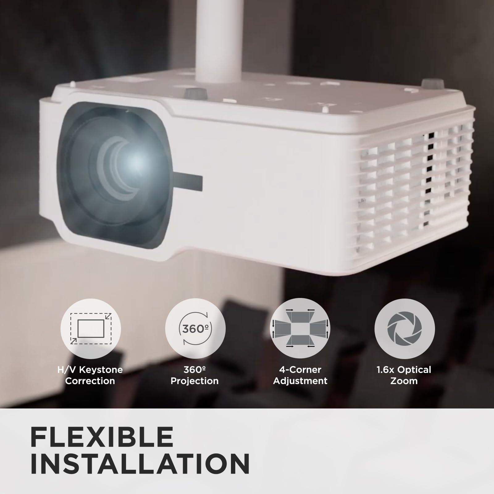 ViewSonic LS741HD 5000 Lumens 1080p Laser Projector with H/V Keystone, 4 Corner Adjustment, 360 Degree Projection, 1.6x Optical Zoom, LAN Control, and 24/7 Operation - Image 4