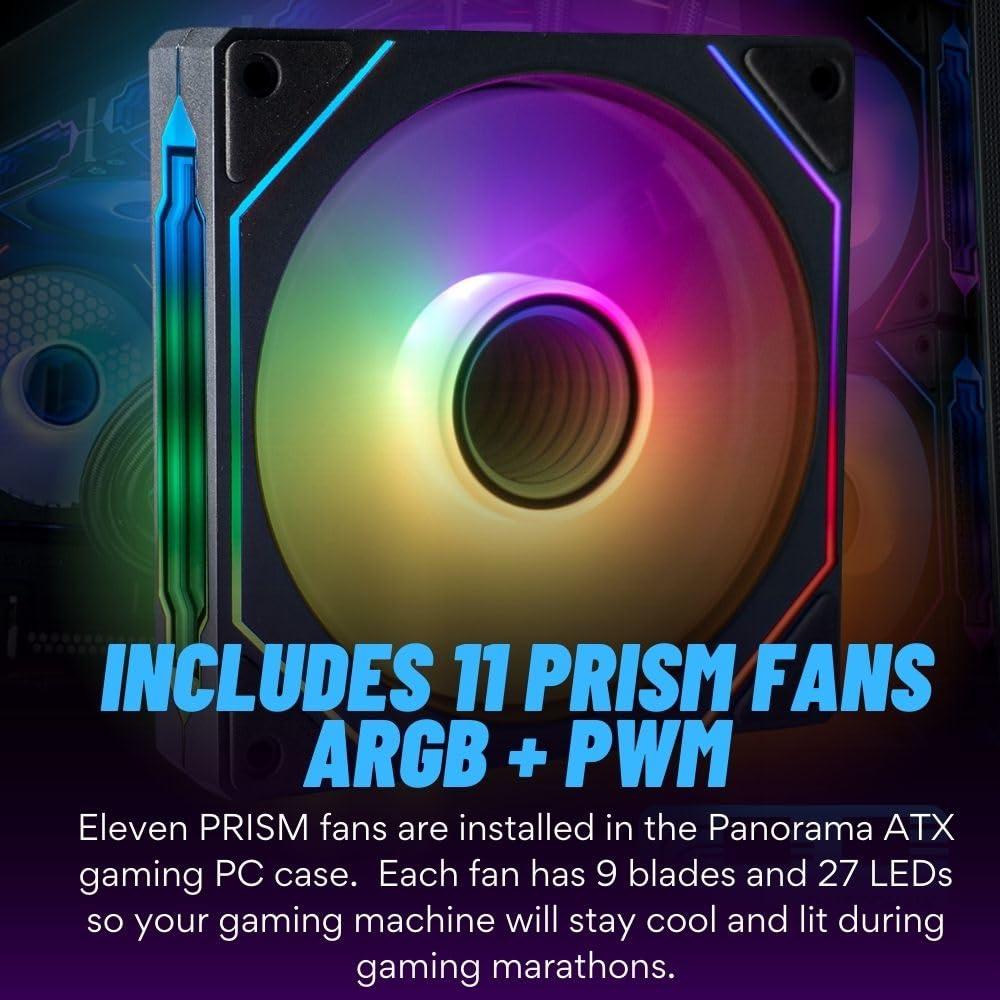 Panorama XL RTX 5090 Gaming Desktop PC - AMD Ryzen 7 9800X3D, 64GB DDR5 5600 RAM, 2TB NVMe Gen4 SSD, WiFi 6E + BT 5.4, HDMI, RJ45, Windows 11 Pro - Best 2025 RGB Prebuilt Tower Computer for Gamers - Image 4