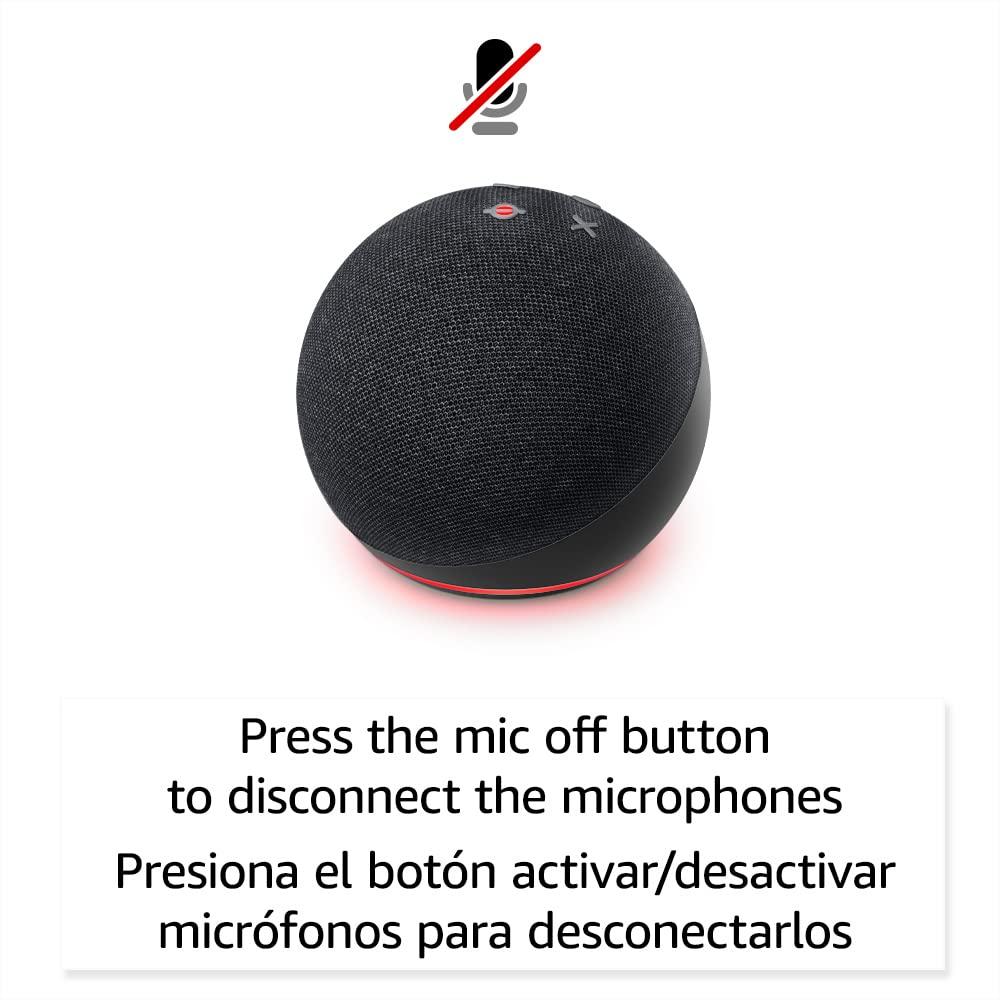 Echo Dot (5th Gen, 2022 release) | International Version with EU Power Adaptor | Smart speaker with Alexa | Charcoal - Image 6