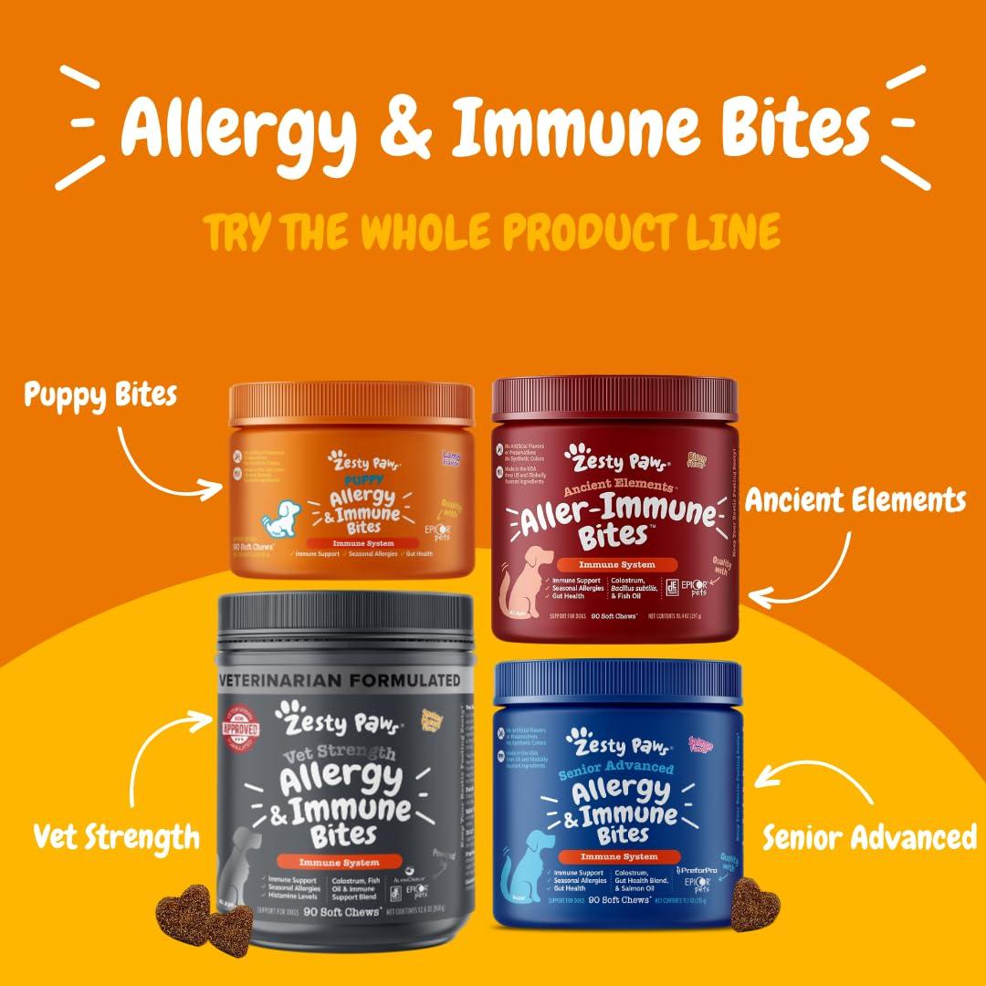 Zesty Paws Dog Allergy Relief- Dog Itching Skin Relief- Dog Probiotics for Itchy Skin and Itchy Ears- Dog Allergy Paw Relief- Dog Allergy Chews- Dog Itch Relief - Dog Skin Allergy Relief - PB - 90ct - Image 6
