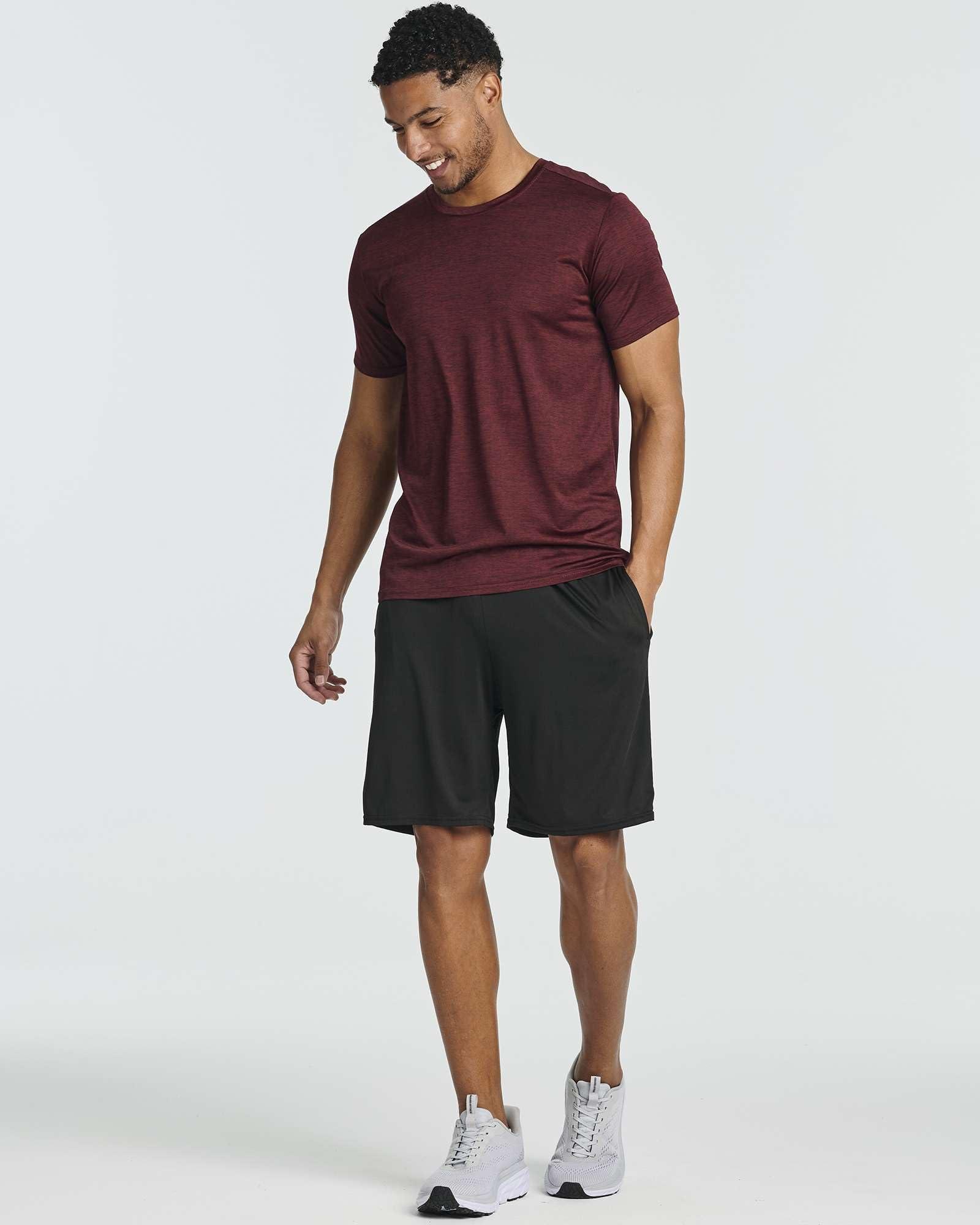 Real Essentials 5 Pack: Men’s Short Sleeve Dry Fit Active Crew Neck T Shirt - Athletic Running Gym Workout Tee Tops - Image 5