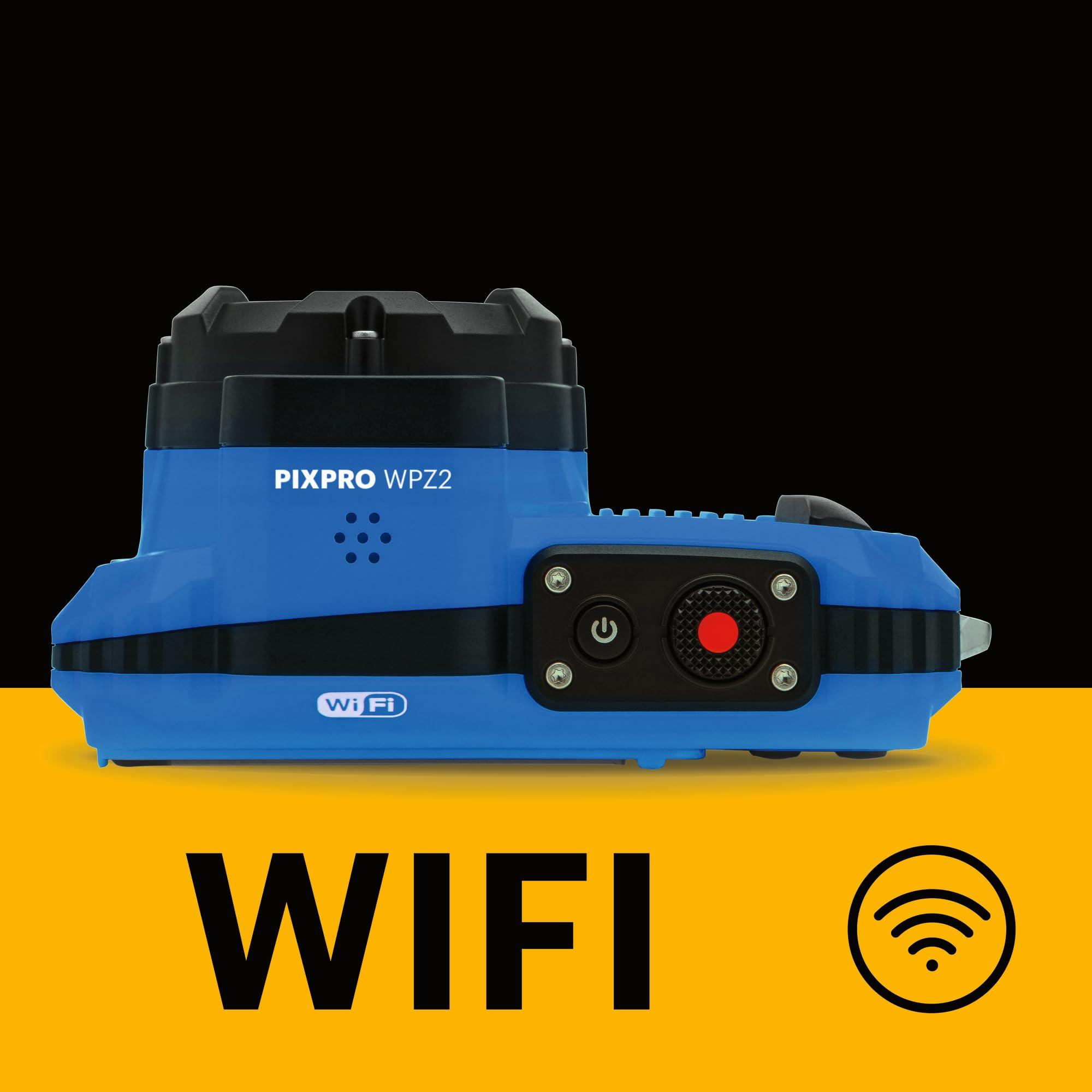 KODAK PIXPRO WPZ2 Rugged Waterproof Shockproof Dustproof WiFi Digital Camera 16MP 4X Optical Zoom 1080P Full HD Video Vlogging Camera 2.7" LCD (Blue) - Image 8